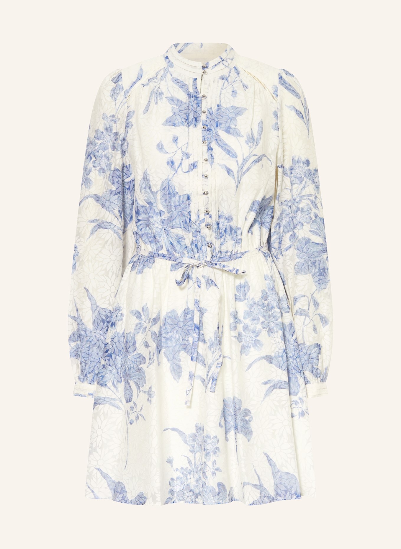 GUESS ADLAIDE dress: CREAM/ BLUE