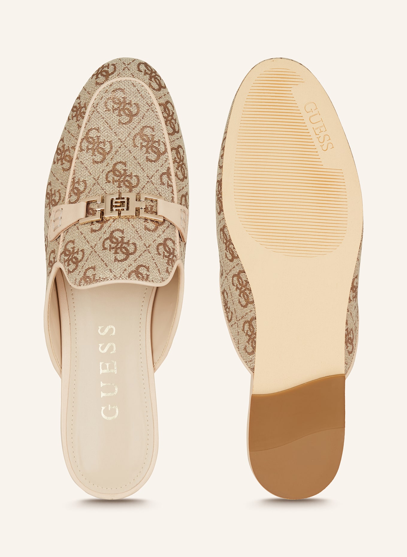 GUESS Mules BOMMY2: NUDE/ GOLD
