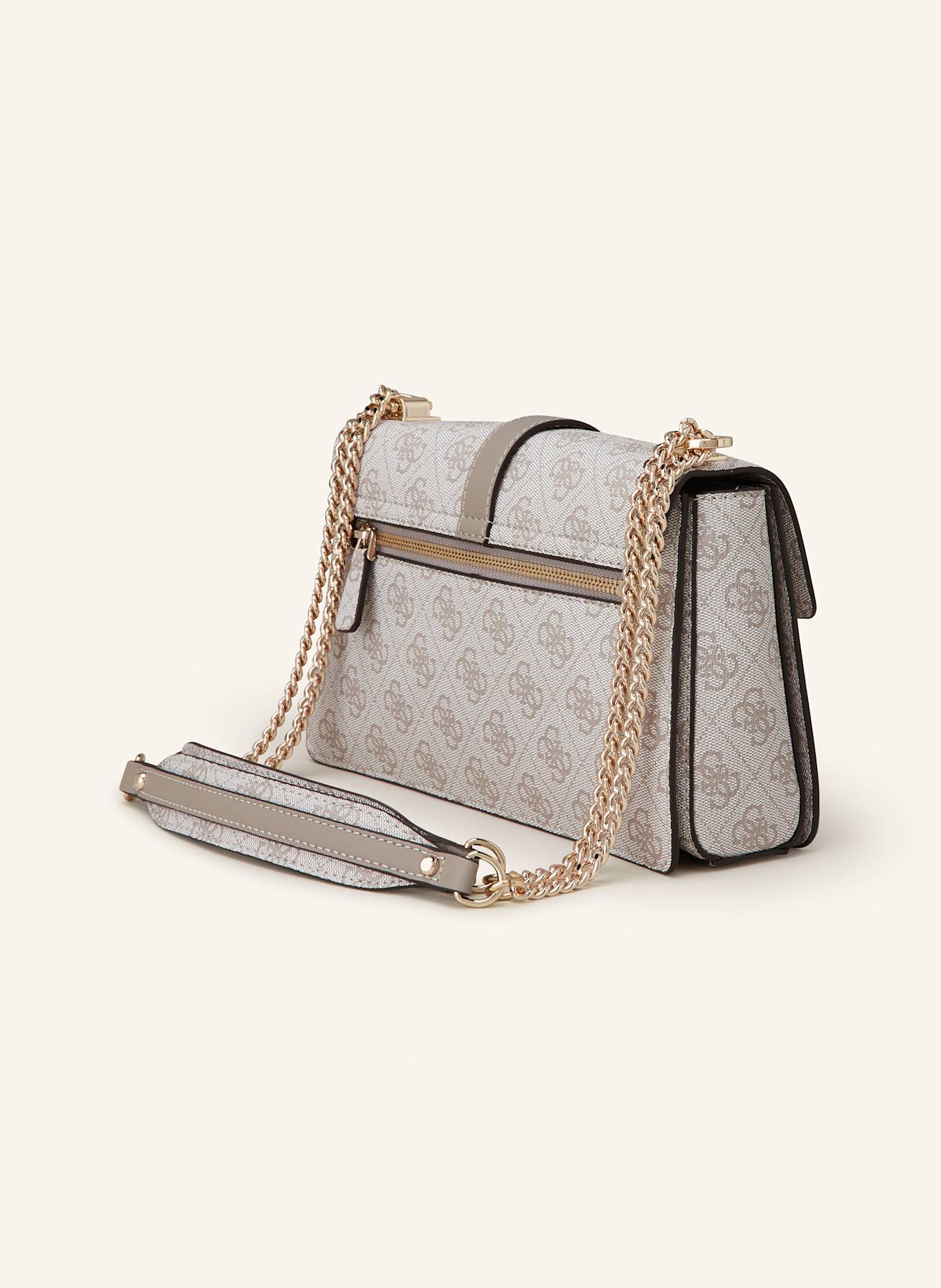 GUESS Umhängetasche ZAMIRA: HELLGRAU/ TAUPE