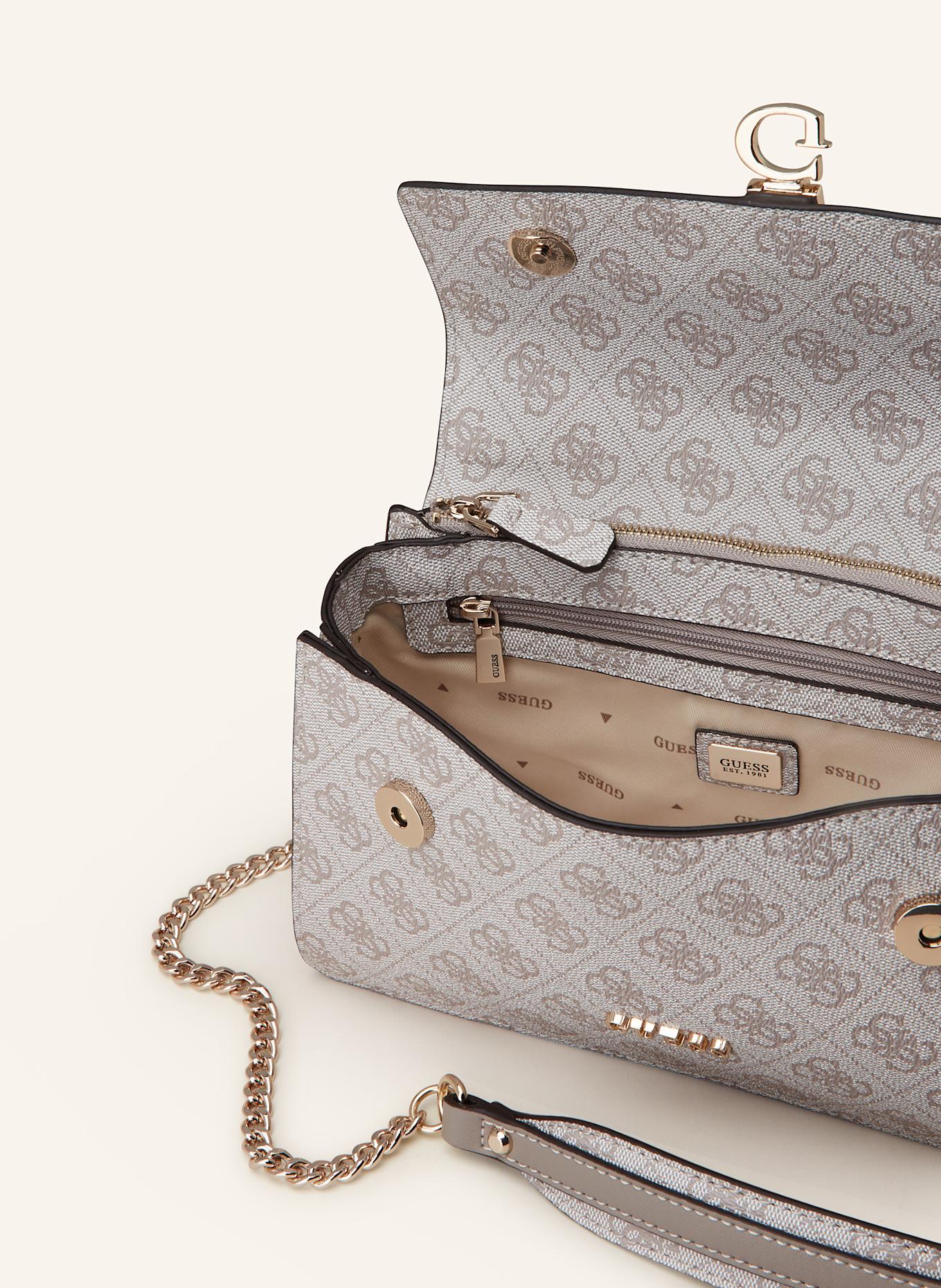 GUESS Umhängetasche ZAMIRA: HELLGRAU/ TAUPE