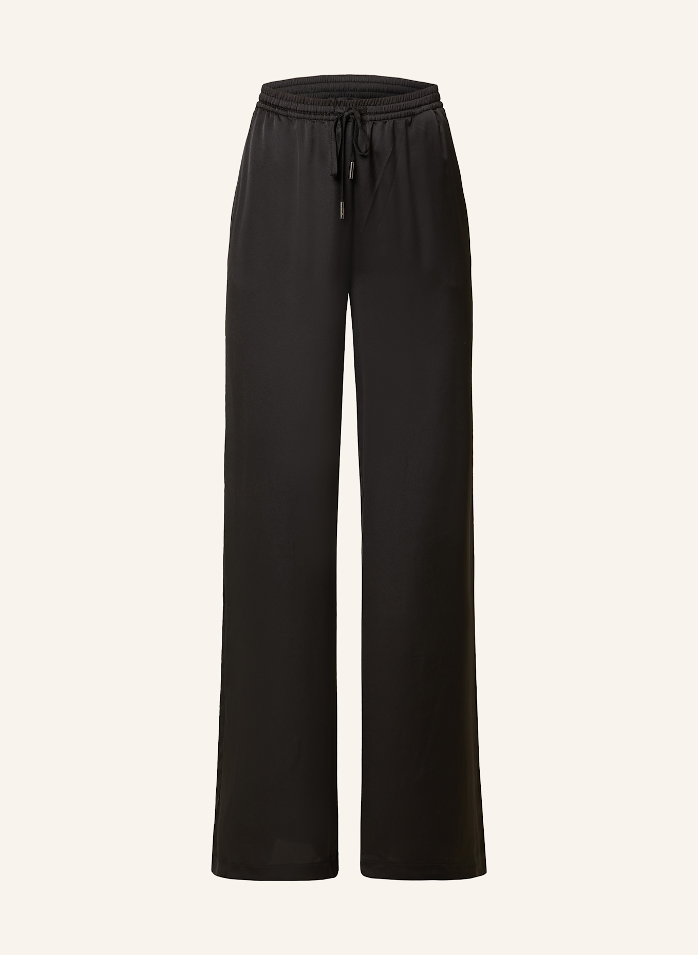 GUESS INES satin trousers: BLACK