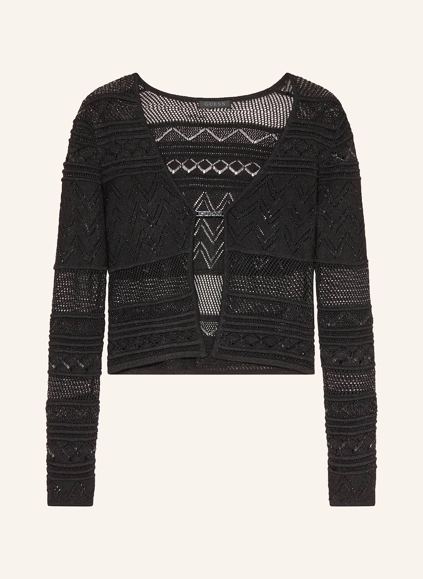 GUESS Knit cardigan NELLIE with glitter thread: BLACK