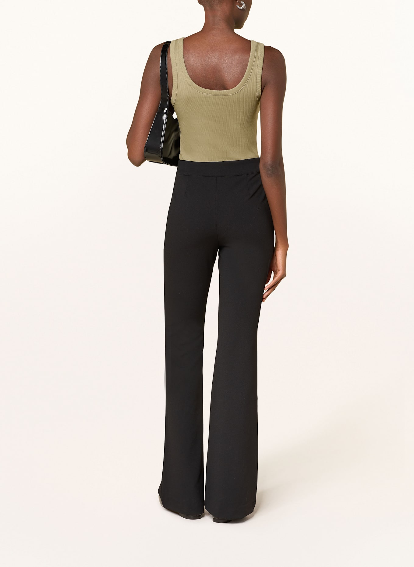 GUESS Cropped top with decorative gems: KHAKI