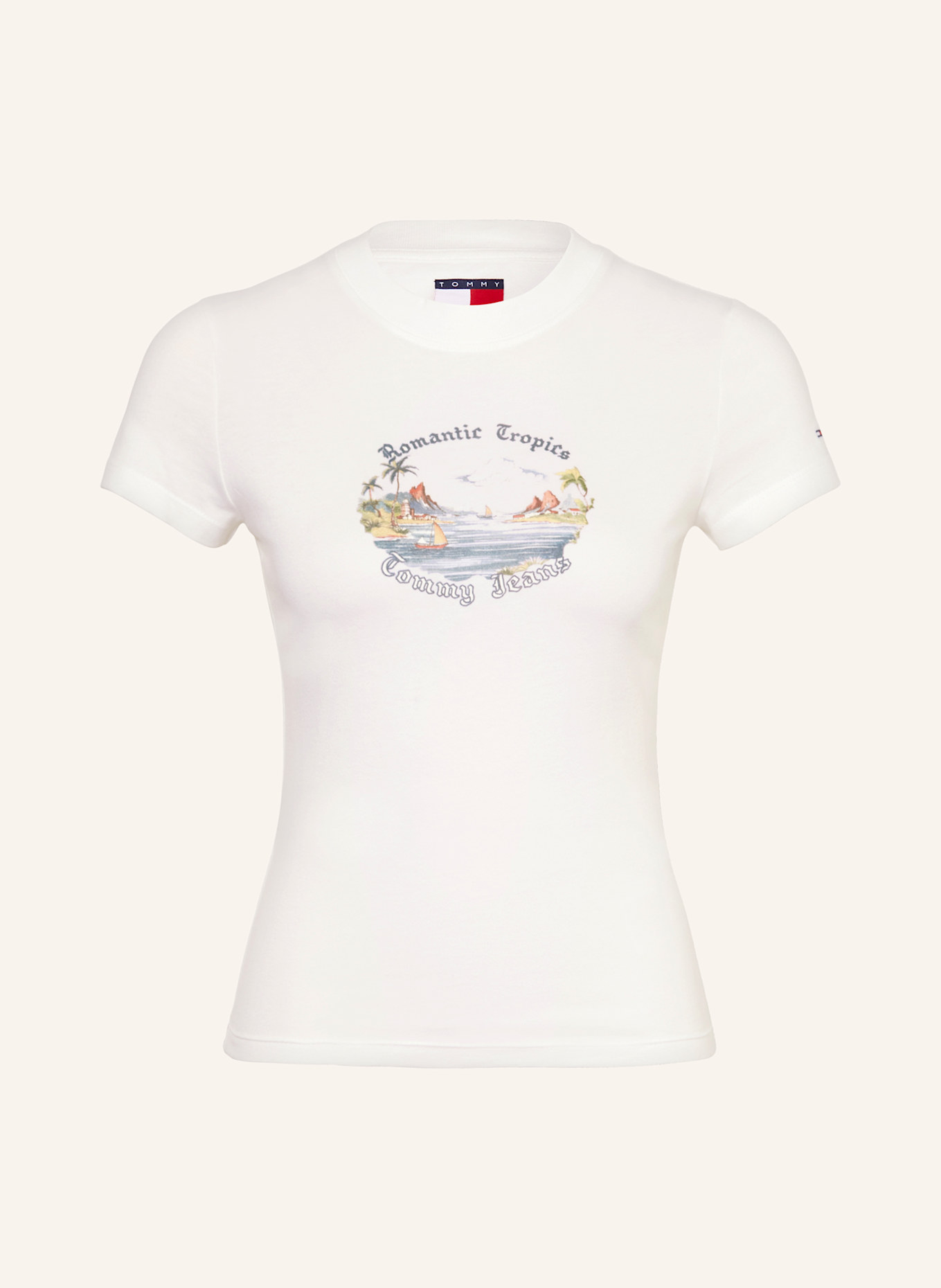 TOMMY JEANS Tričko: REŽNÁ / MODRÁ / ZELENÁ