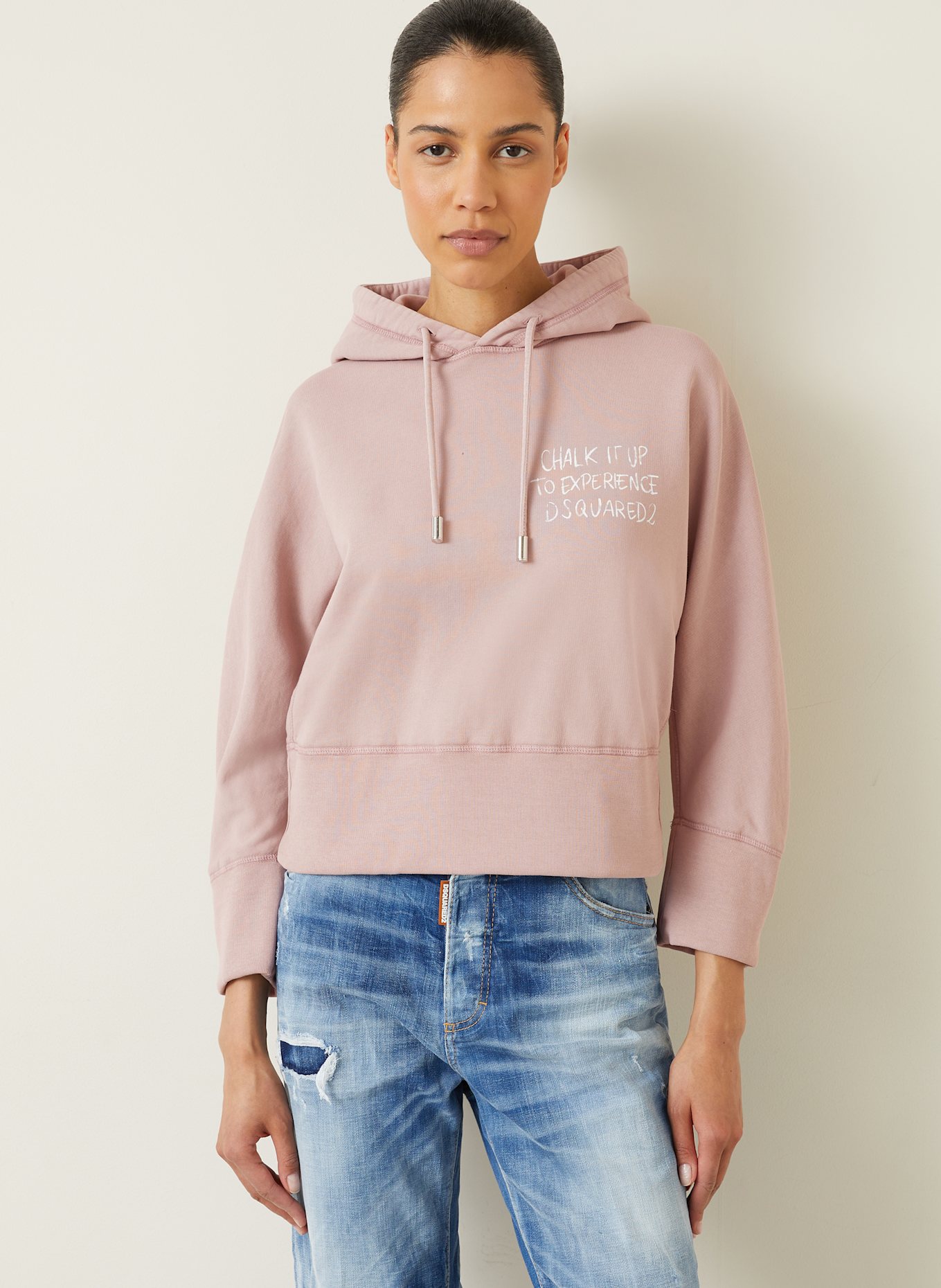 DSQUARED2 Hoodie DEAN FIT: ROSÉ