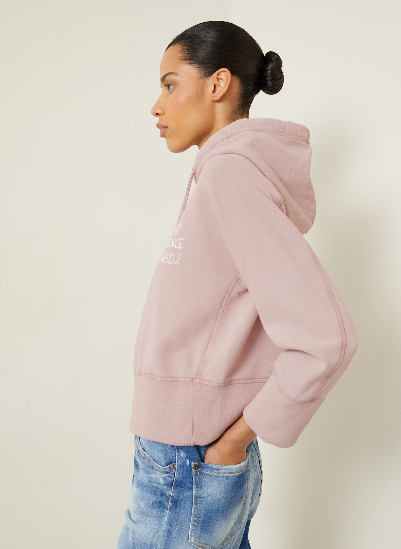 DSQUARED2 Hoodie DEAN FIT: ROSÉ