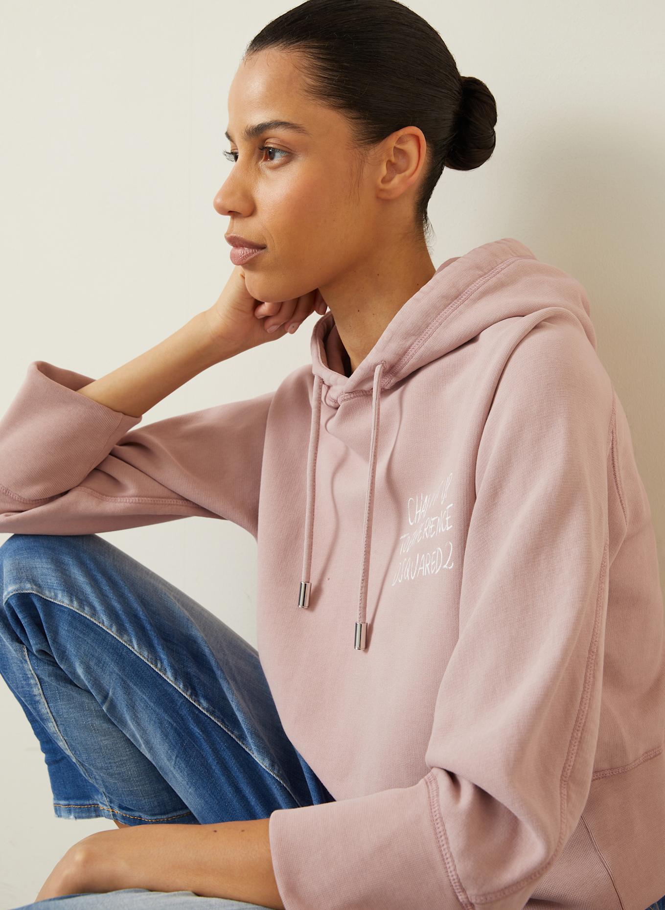 DSQUARED2 Hoodie DEAN FIT: ROSÉ