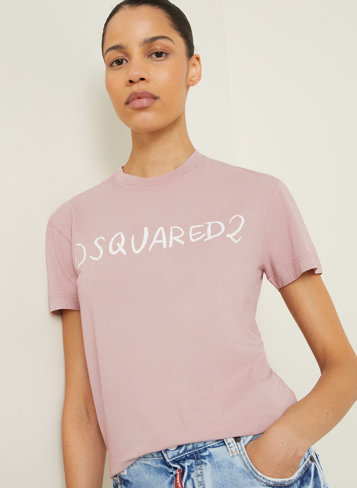 DSQUARED2 T-shirt: BLADORÓŻOWY