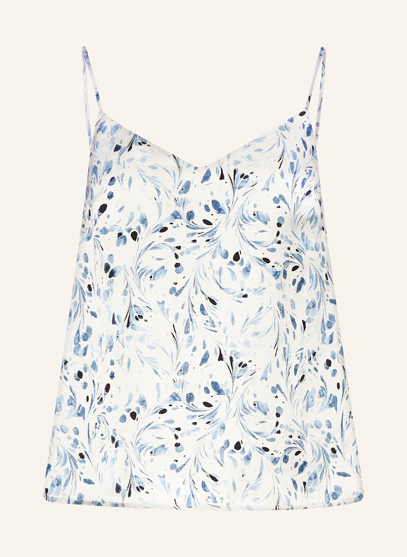 TIGER OF SWEDEN Top AUNE mit Leinen: CREME/ BLAU