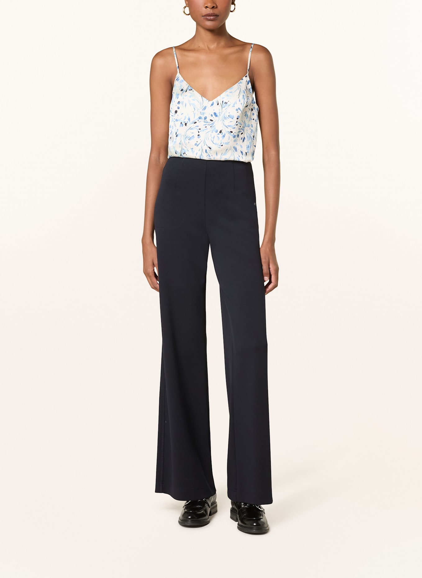 TIGER OF SWEDEN Top AUNE mit Leinen: CREME/ BLAU