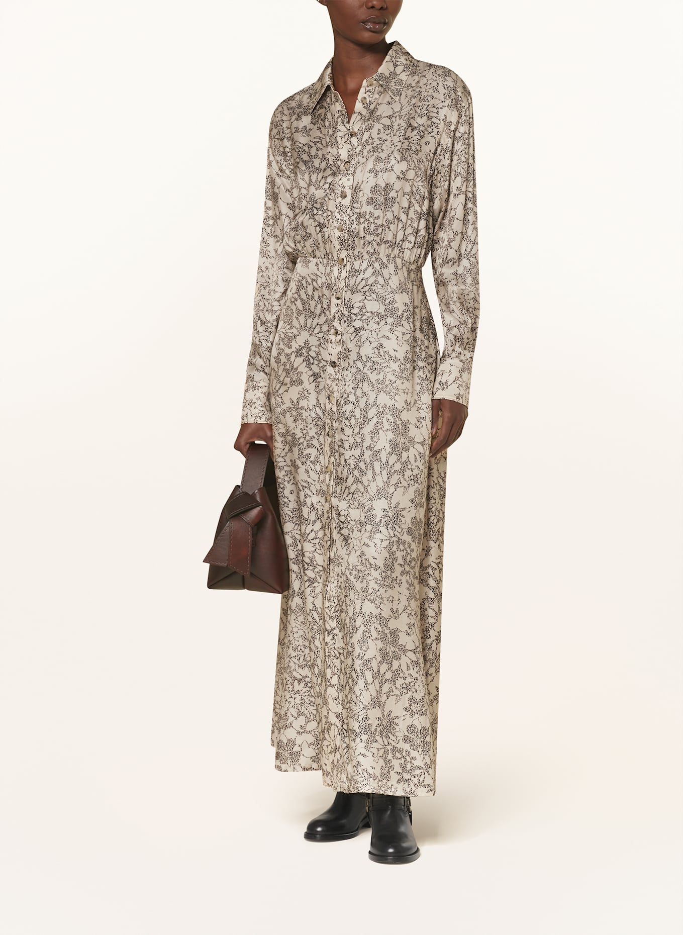 GOLDEN GOOSE Hemdblusenkleid JOURNEY: 15676 SAFARI/BLACK