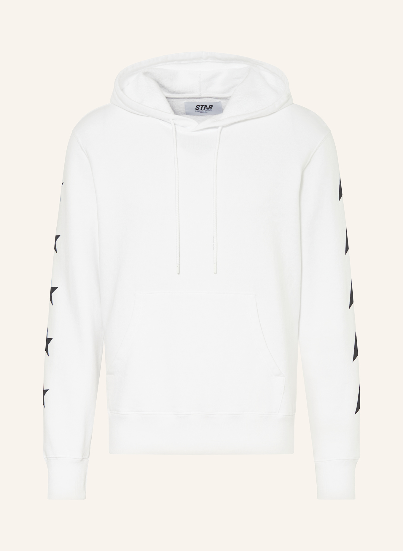 GOLDEN GOOSE Hoodie: WEISS/ SCHWARZ