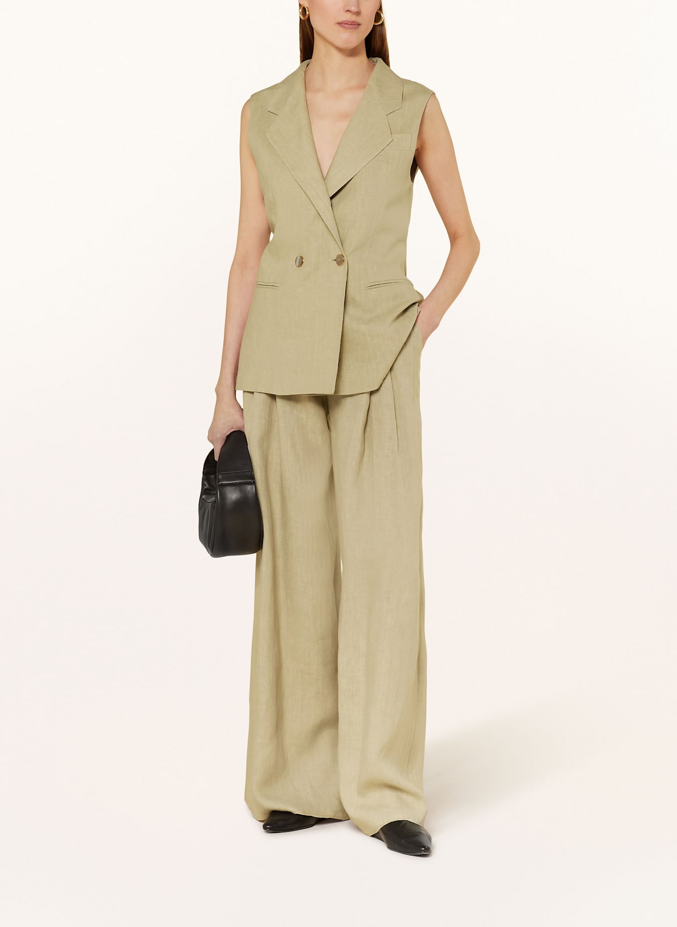 MARELLA Marlenehose aus Leinen: KHAKI