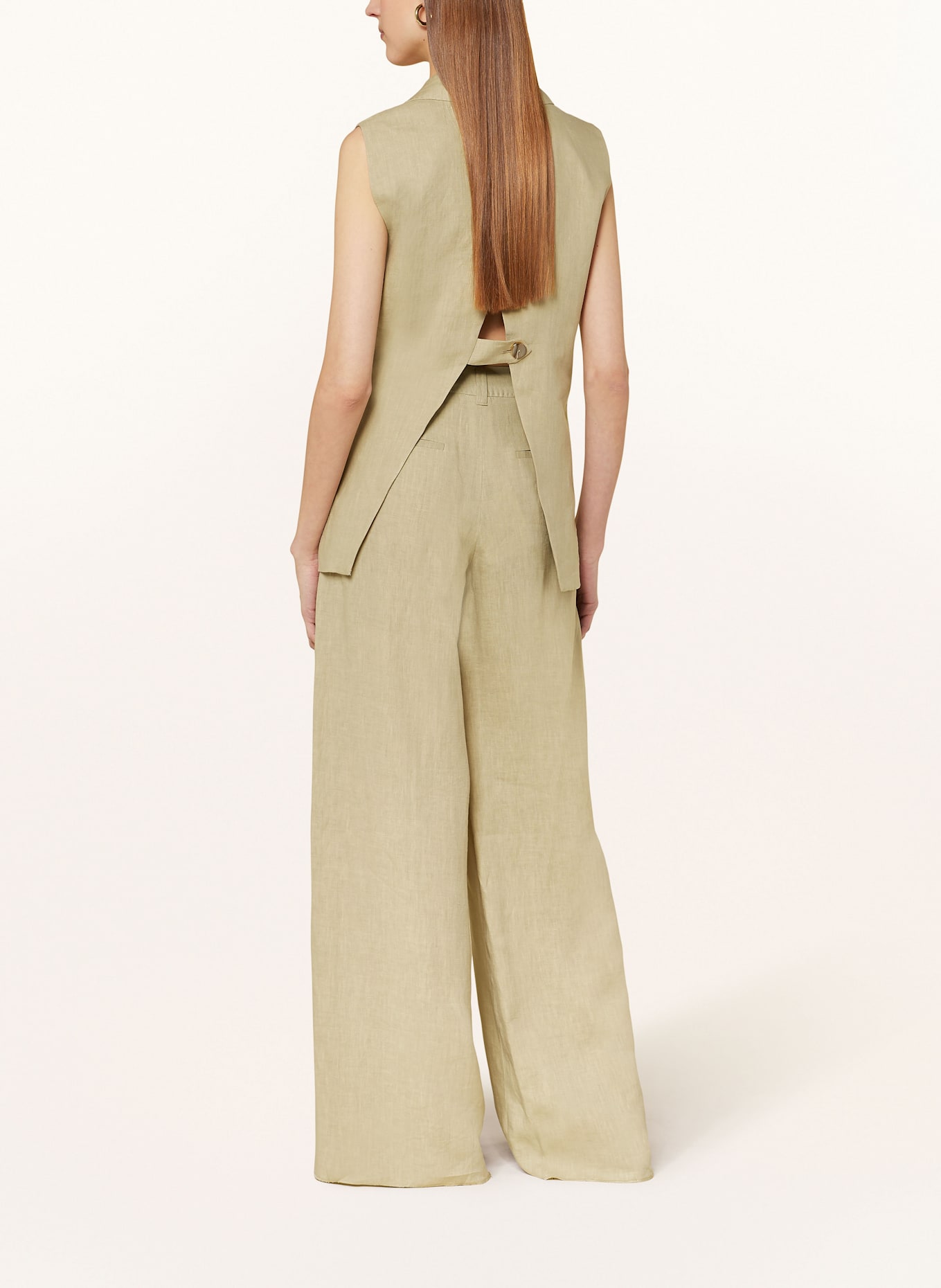 MARELLA Marlenehose aus Leinen: KHAKI