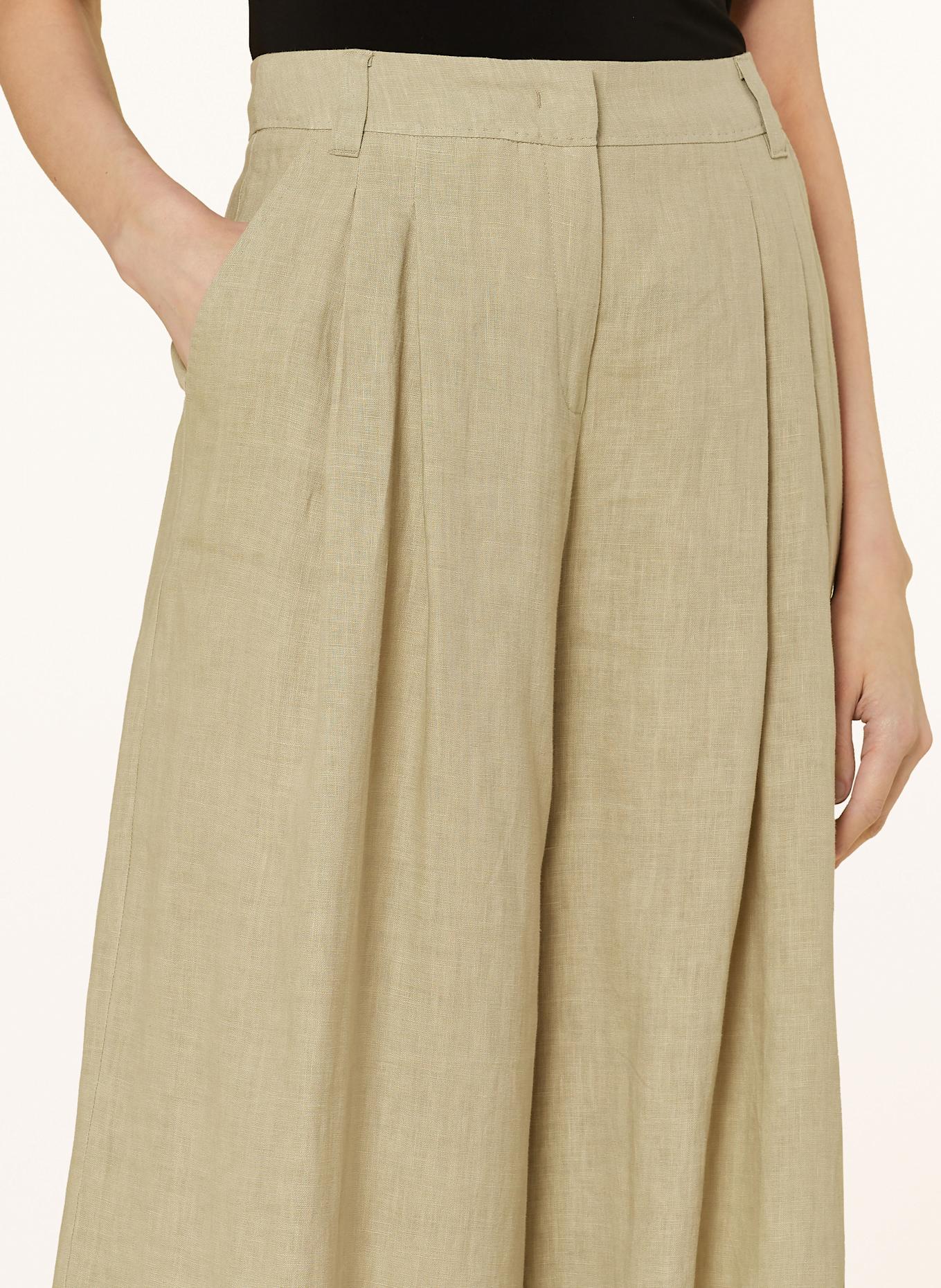 MARELLA Marlenehose aus Leinen: KHAKI
