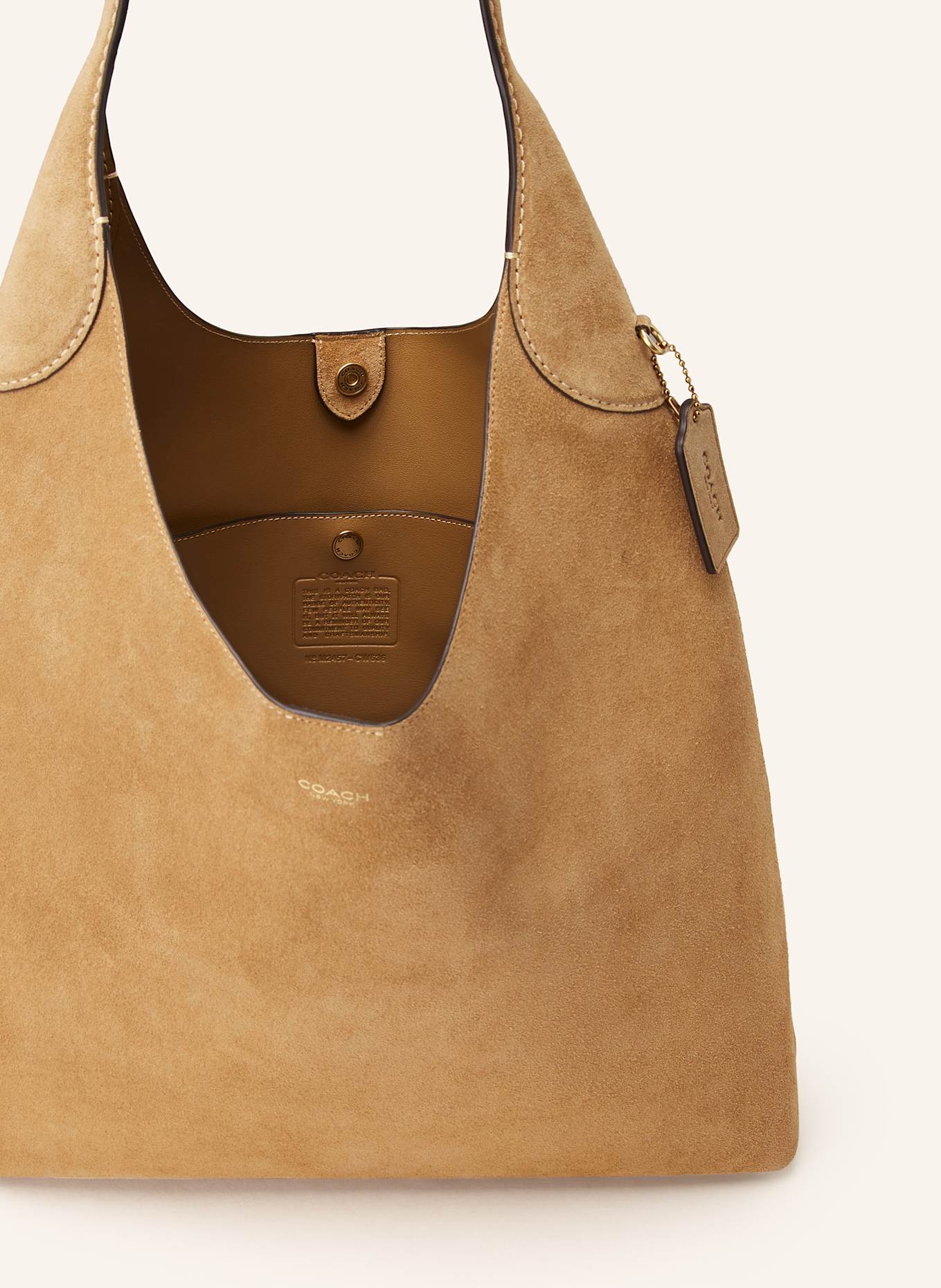 COACH Schultertasche BROOKLYN LARGE: COGNAC