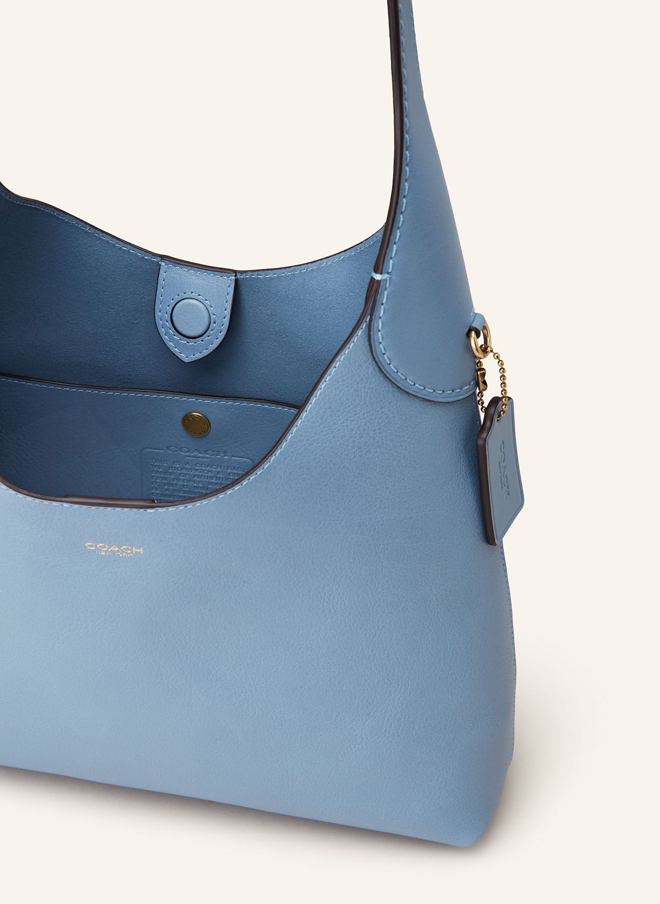 COACH BROOKLYN pouch bag: LIGHT BLUE