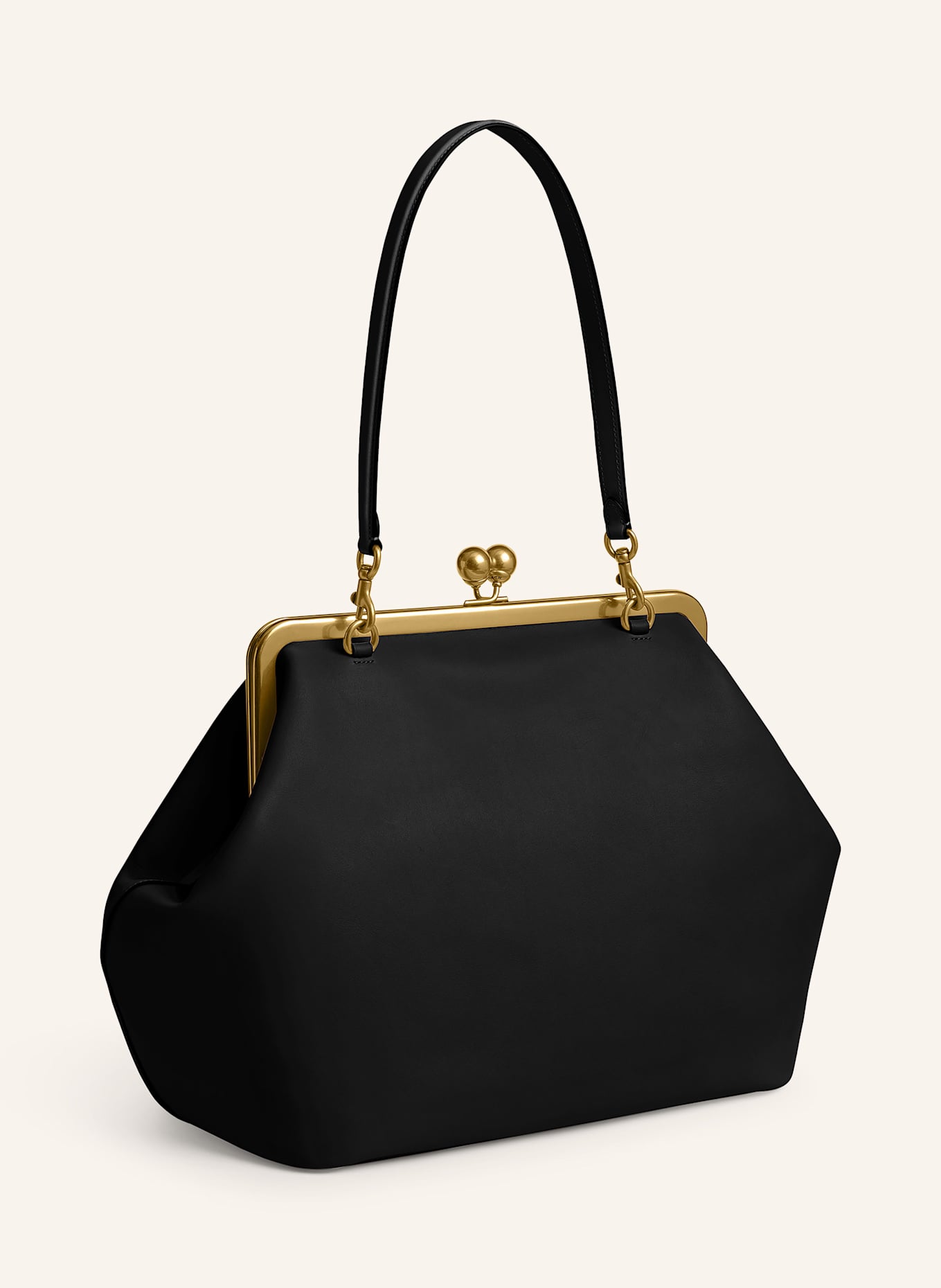 COACH Handtasche KISSLOCK FRAME LARGE: SCHWARZ