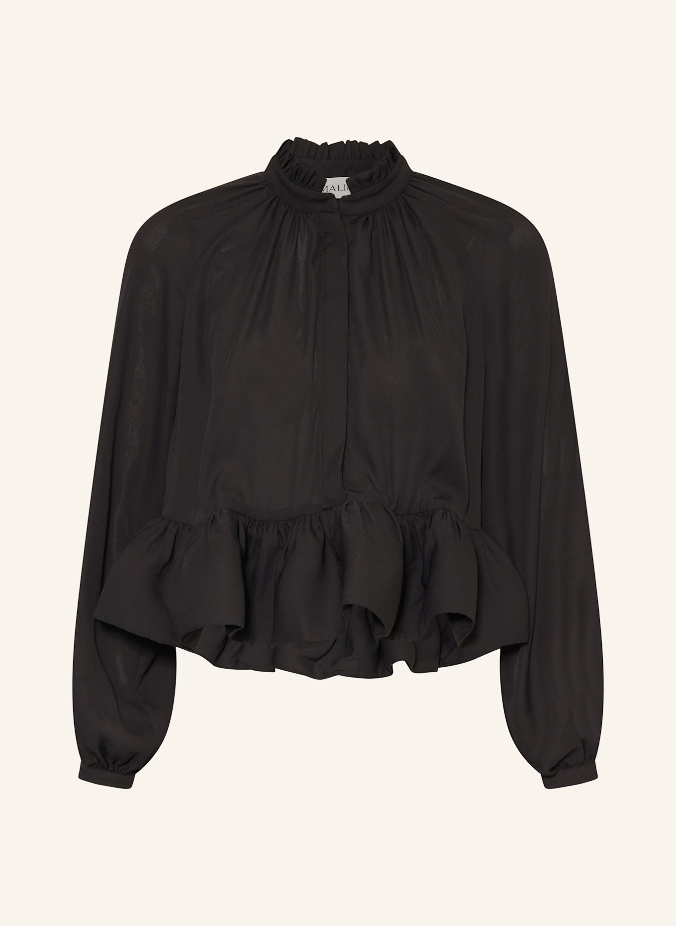 MALINA Bluzka ALVA z falbankami: CZARNY