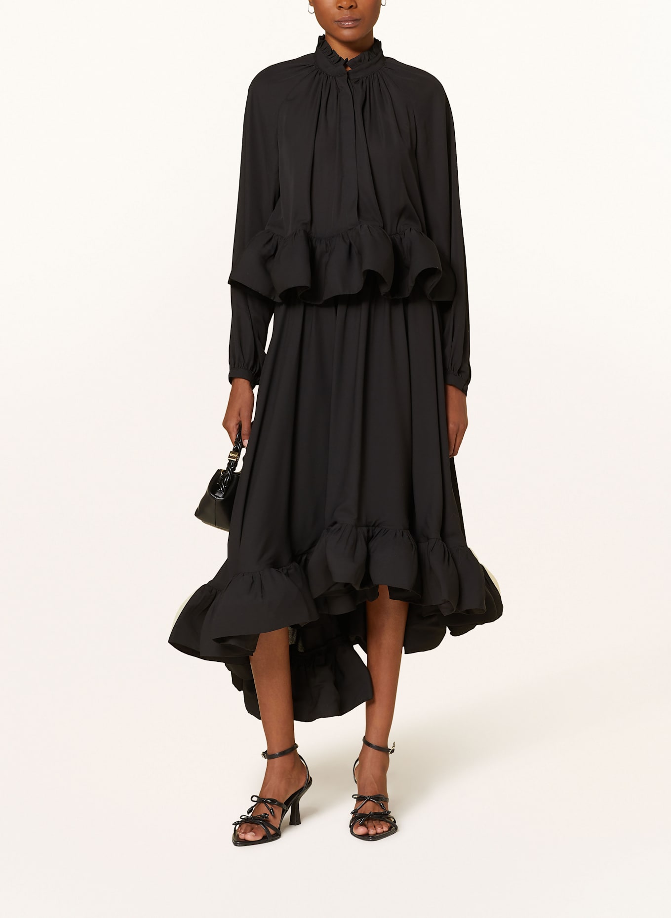 MALINA Bluzka ALVA z falbankami: CZARNY