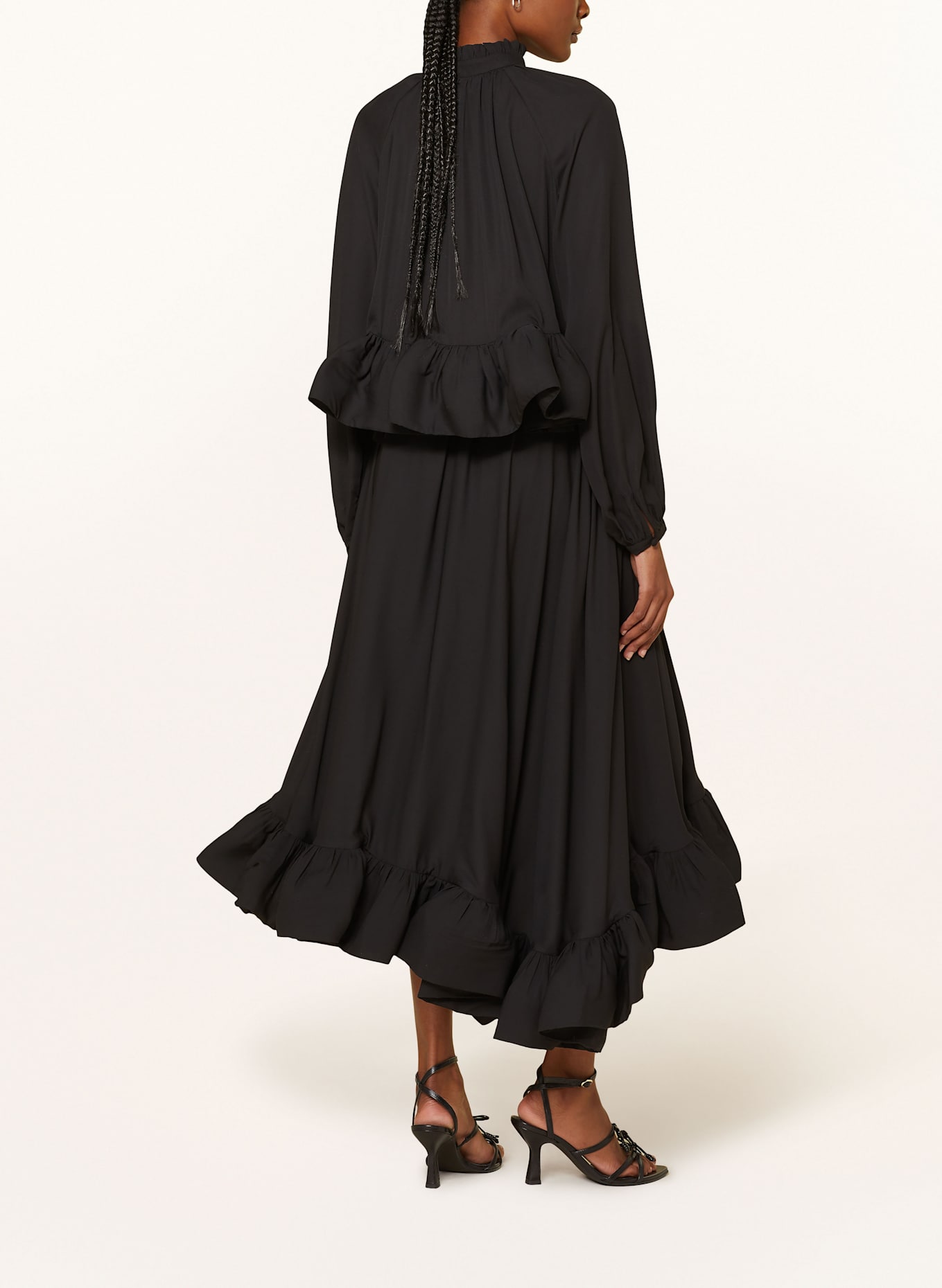 MALINA Bluzka ALVA z falbankami: CZARNY