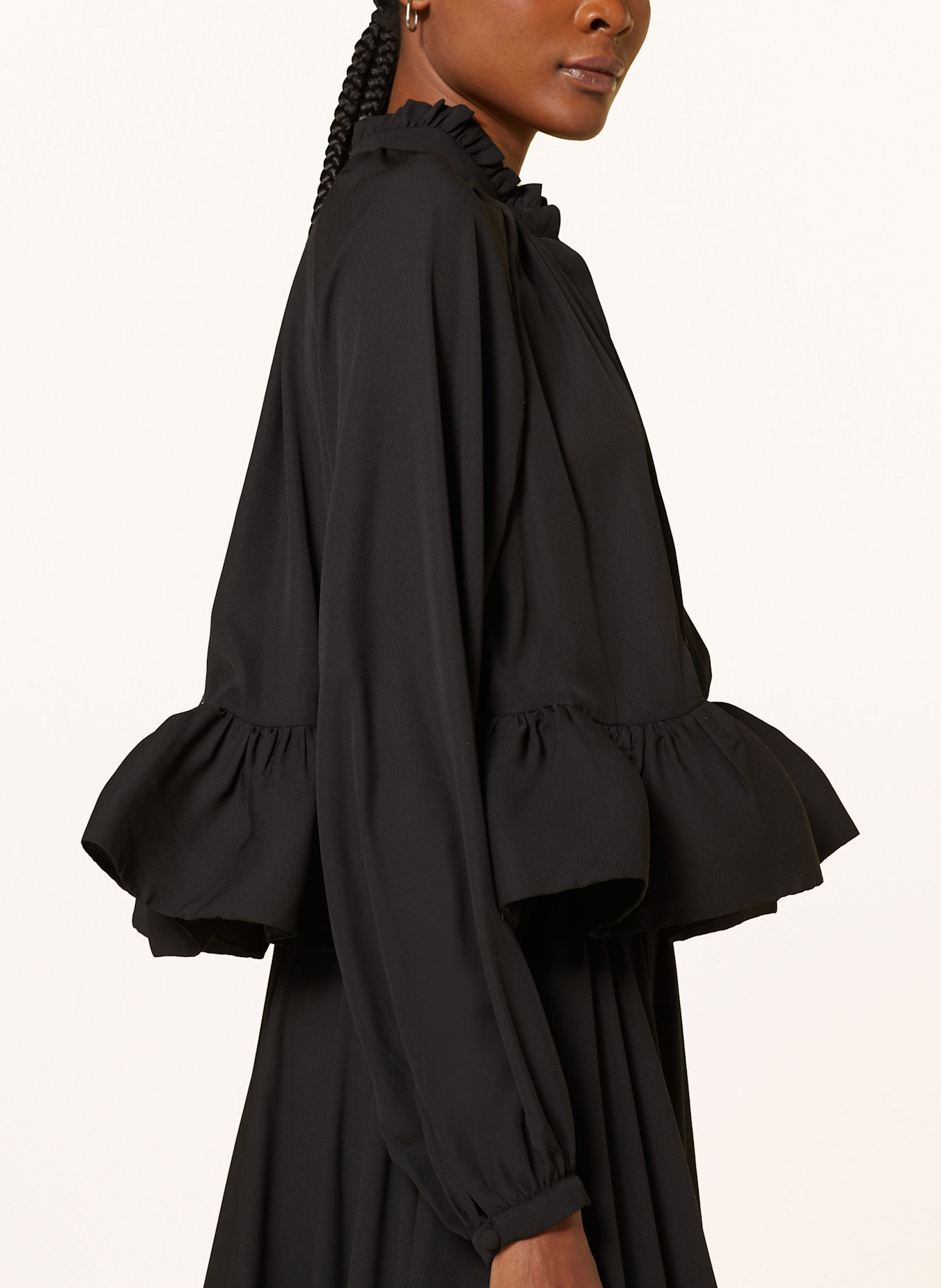 MALINA Bluzka ALVA z falbankami: CZARNY