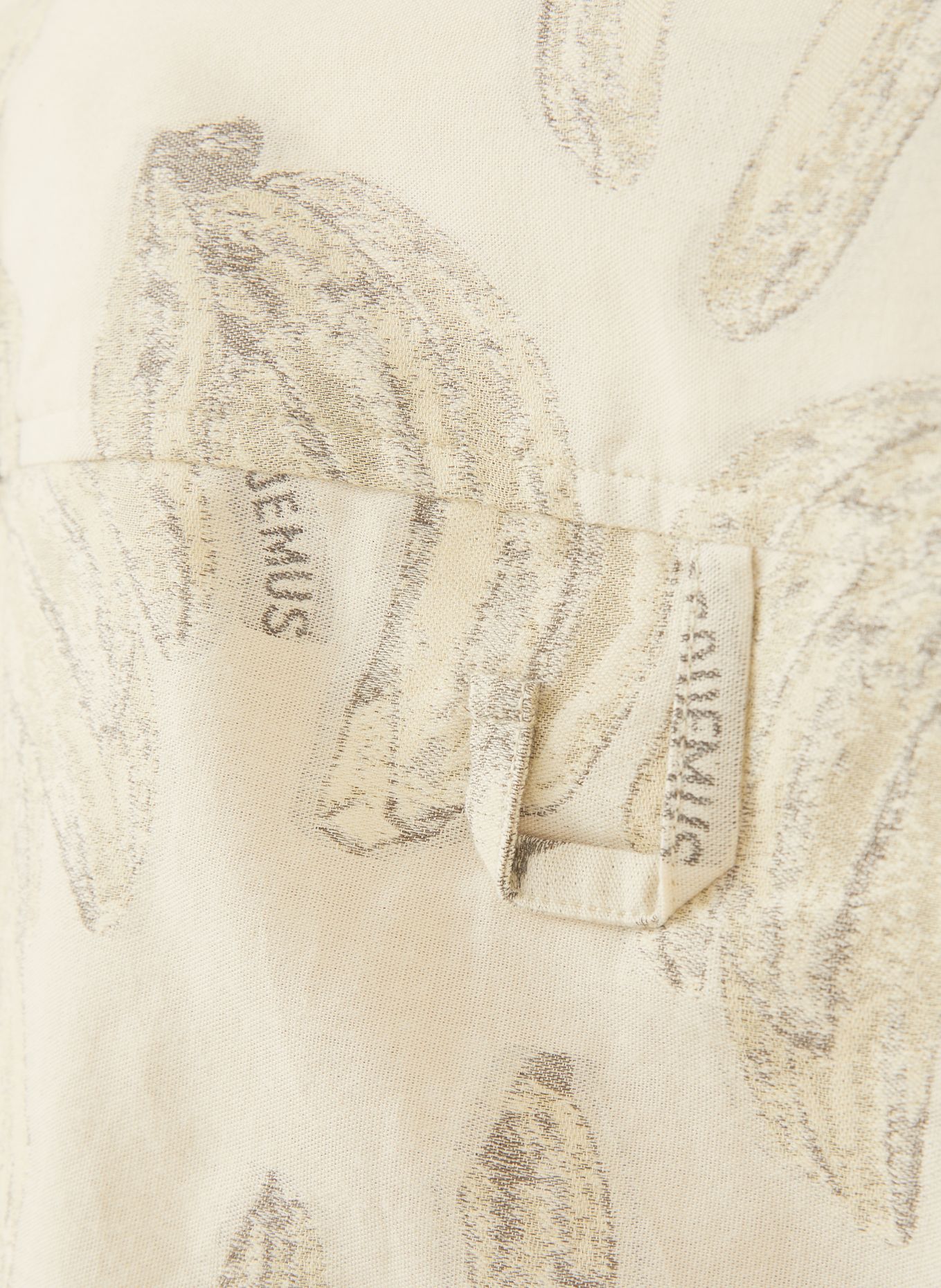 JACQUEMUS Kurzarm-Hemd LA CHEMISE ALOE Comfort Fit: WEISS / GRAU