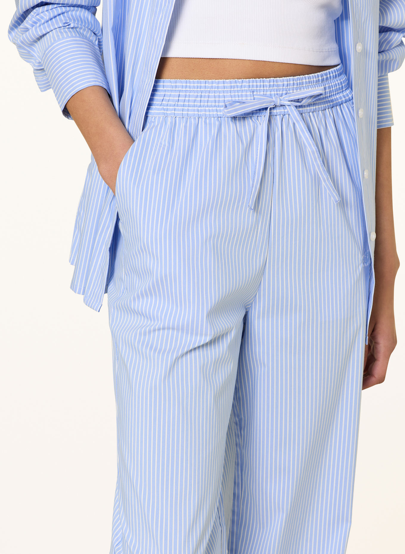 PEGADOR Spodnie EVA w stylu dresowym: BIAŁY/ NIEBIESKI