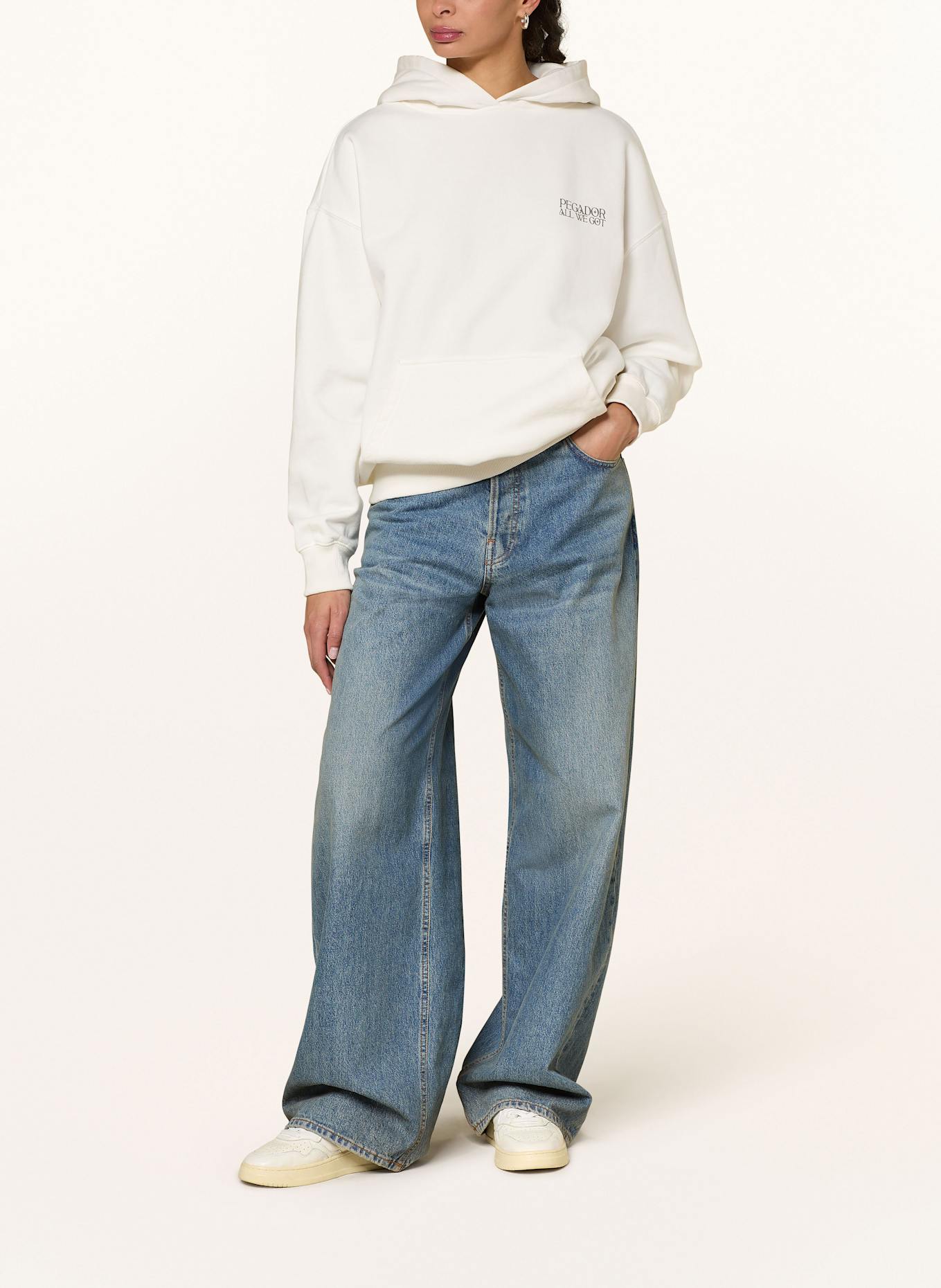 PEGADOR Sweter ALL SZN FRENCH TERRY REGULAR SWEATSHIRT BEALI: BIAŁY