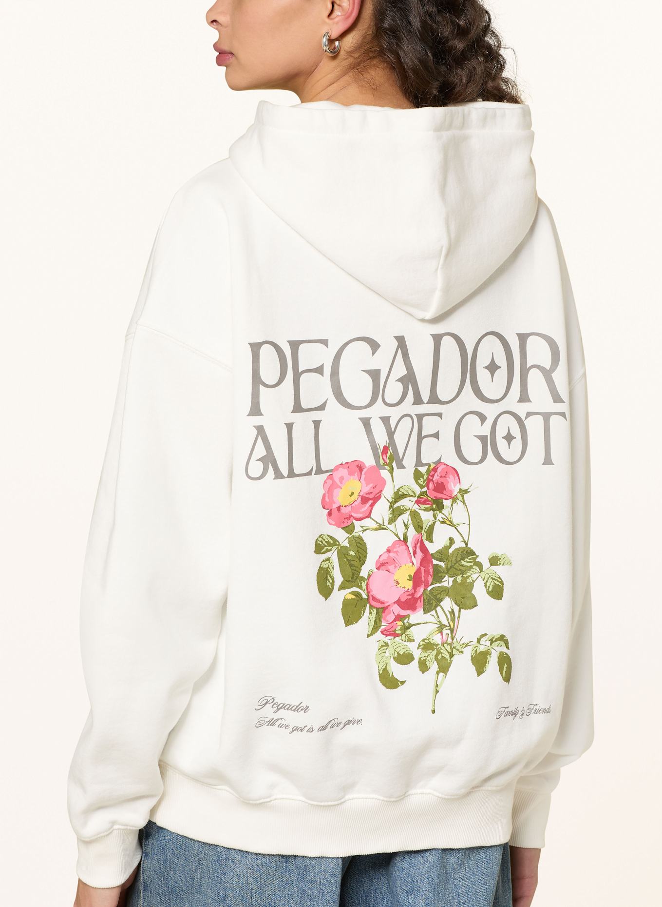 PEGADOR Sweter ALL SZN FRENCH TERRY REGULAR SWEATSHIRT BEALI: BIAŁY