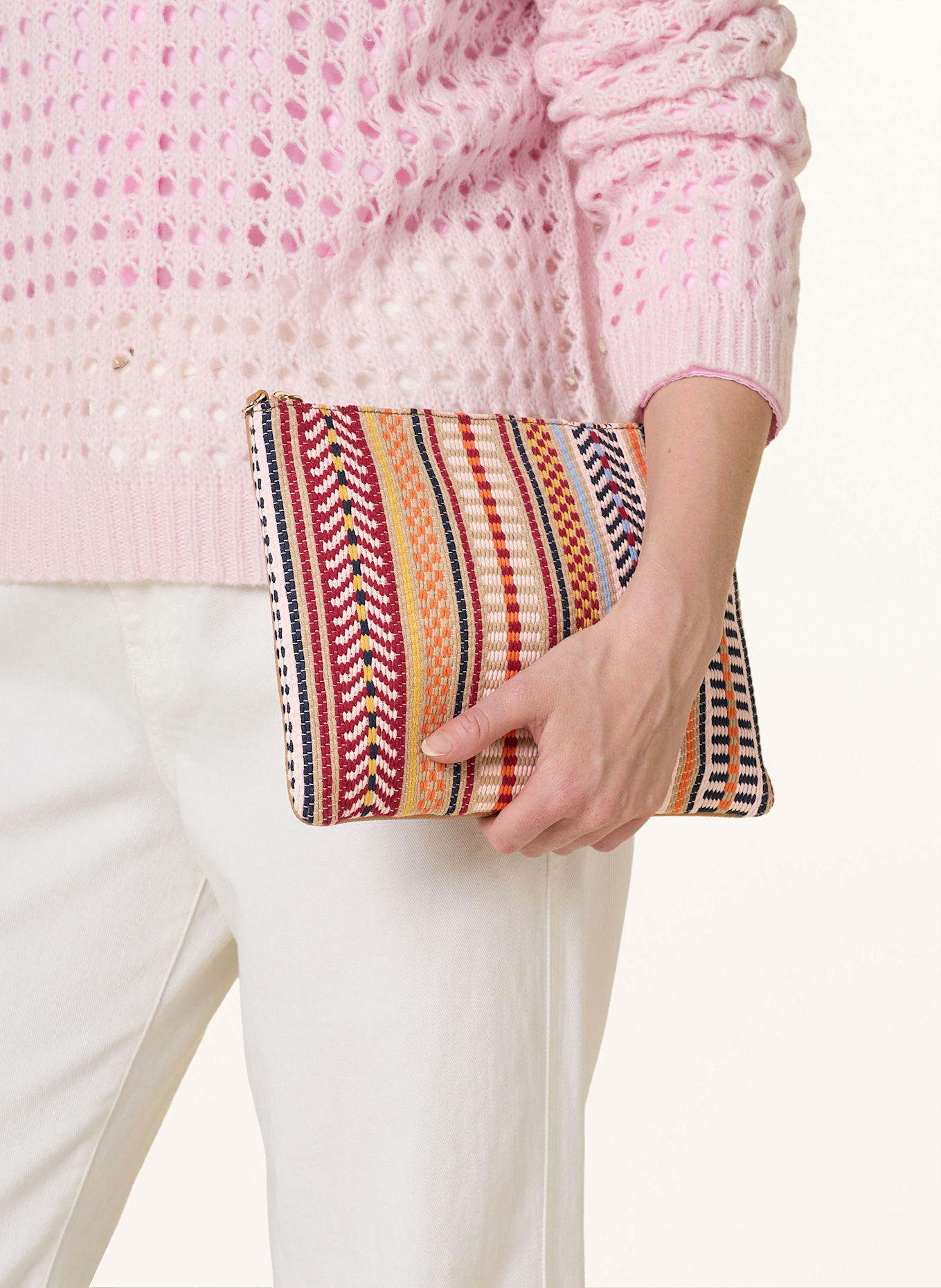 COCCINELLE Umhängetasche: COGNAC / ORANGE / DUNKELBLAU