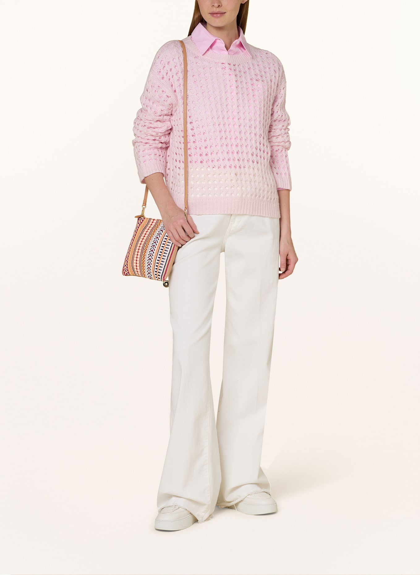 COCCINELLE Umhängetasche: COGNAC / ORANGE / DUNKELBLAU