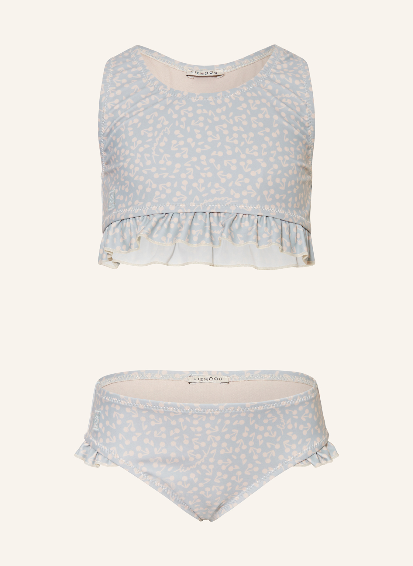 LIEWOOD Bustier-Bikini BELLAMY mit UV-Schutz 40+: CREME / BLAUGRAU