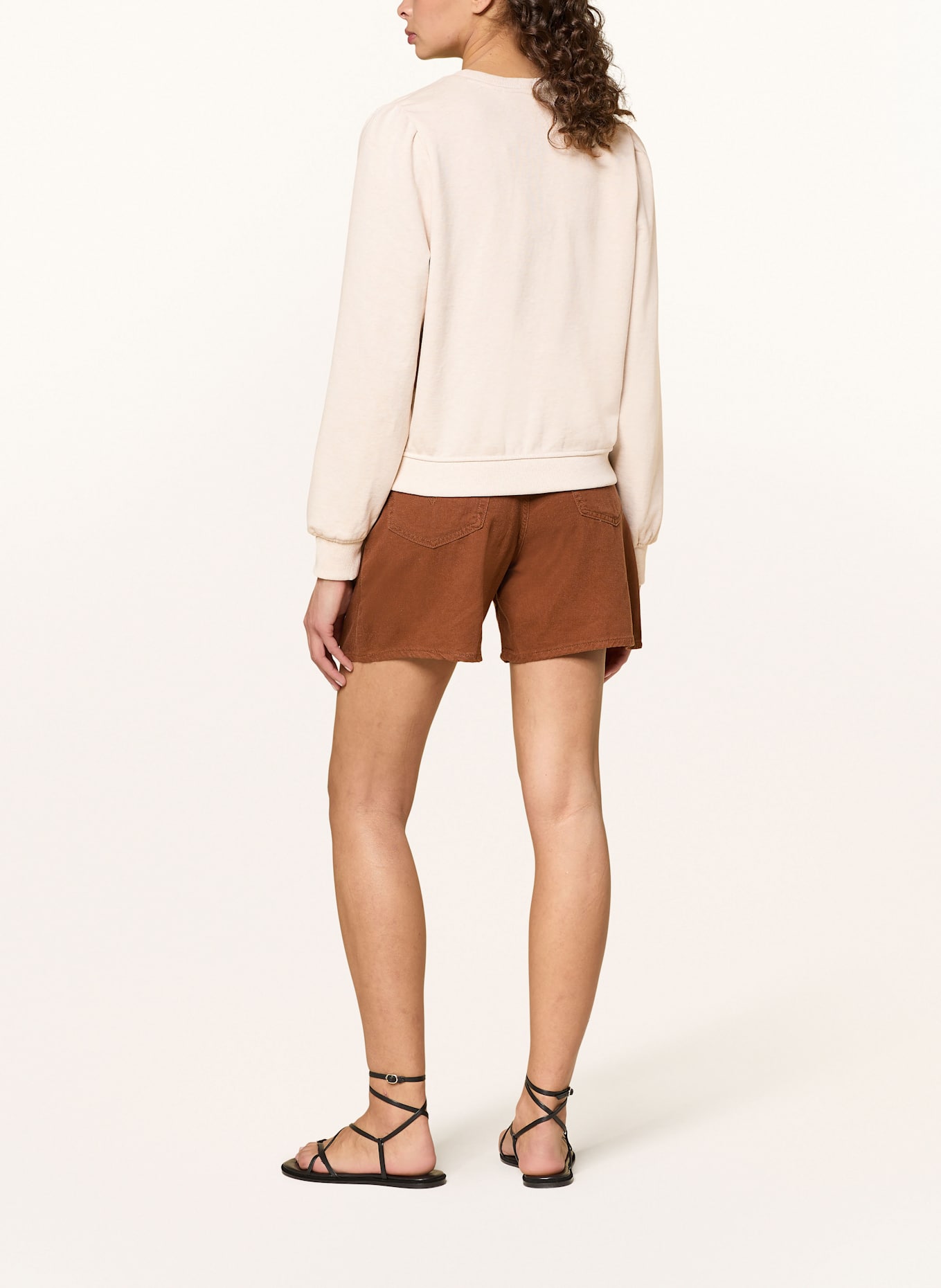 FABIENNE CHAPOT TINA sweatshirt with decorative beads: BEIGE