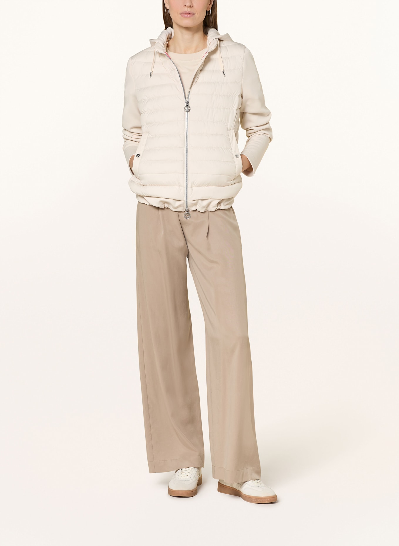 FUCHS SCHMITT Steppjacke im Materialmix: CREME