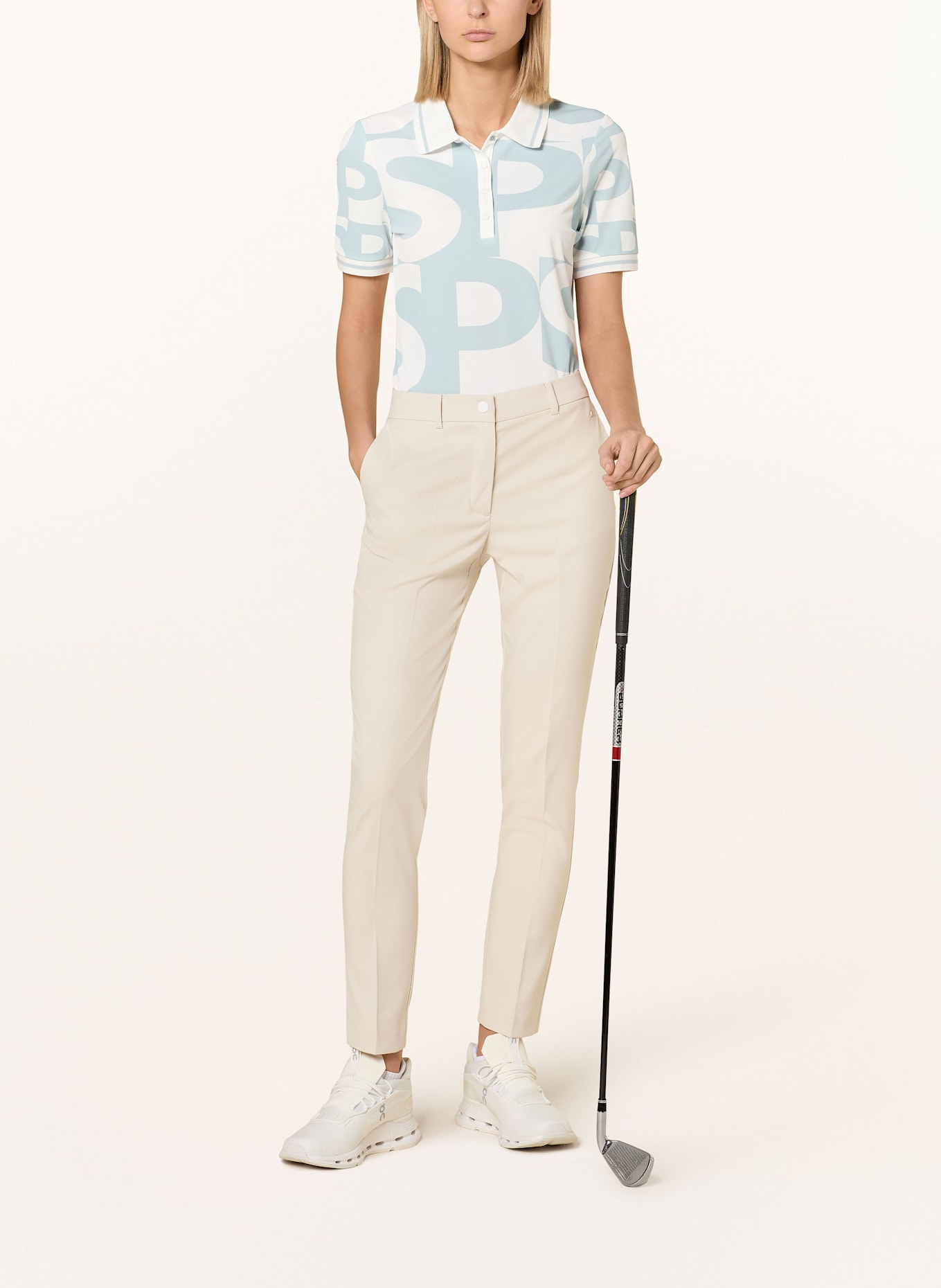 SPORTALM Polo fonctionnel: BLEU CLAIR / BLANC