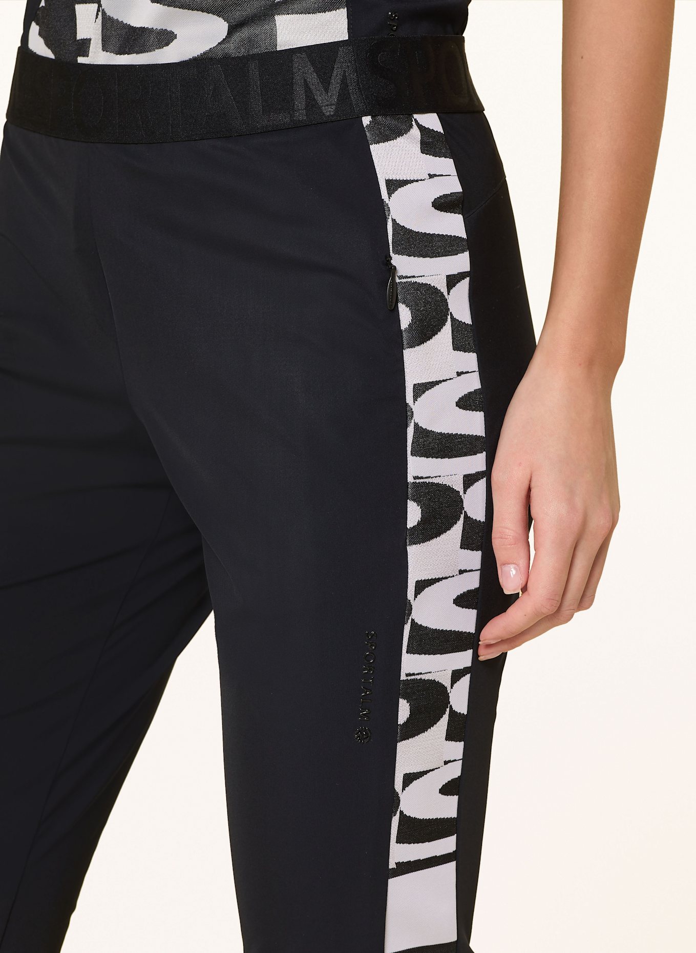 SPORTALM 3/4 golf trousers: BLACK/ WHITE