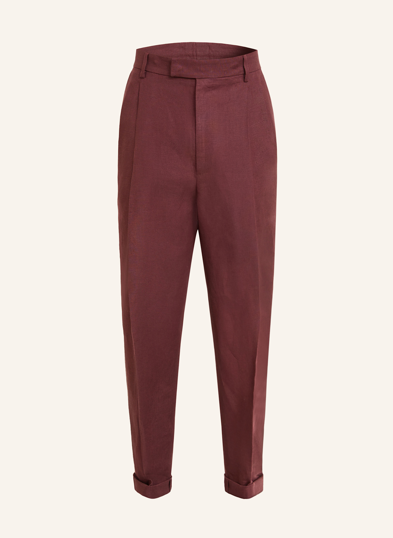 DOLCE & GABBANA Leinenhose Extra Slim Fit: DUNKELROT