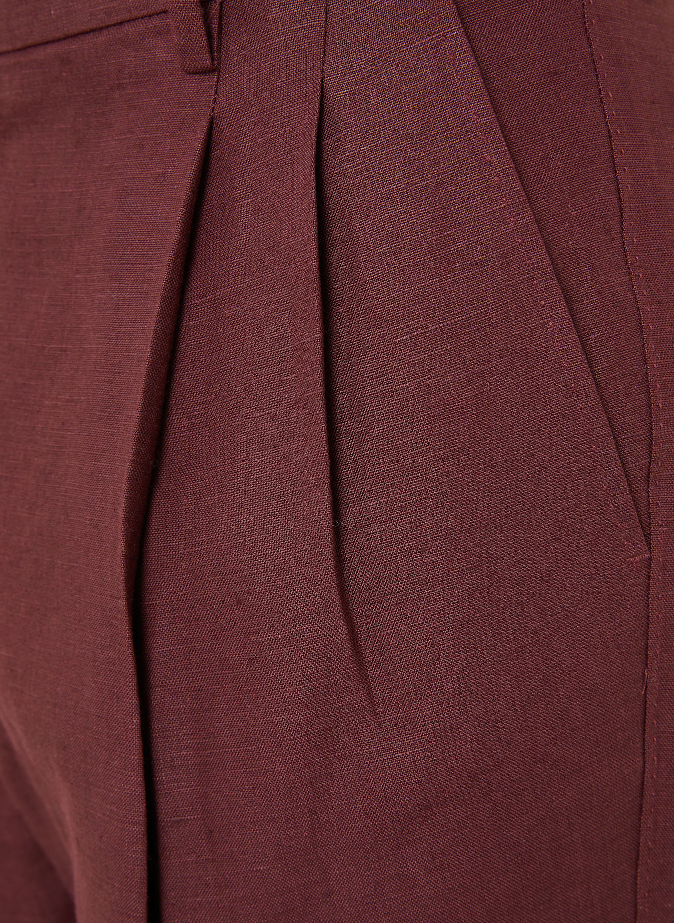DOLCE & GABBANA Leinenhose Extra Slim Fit: DUNKELROT