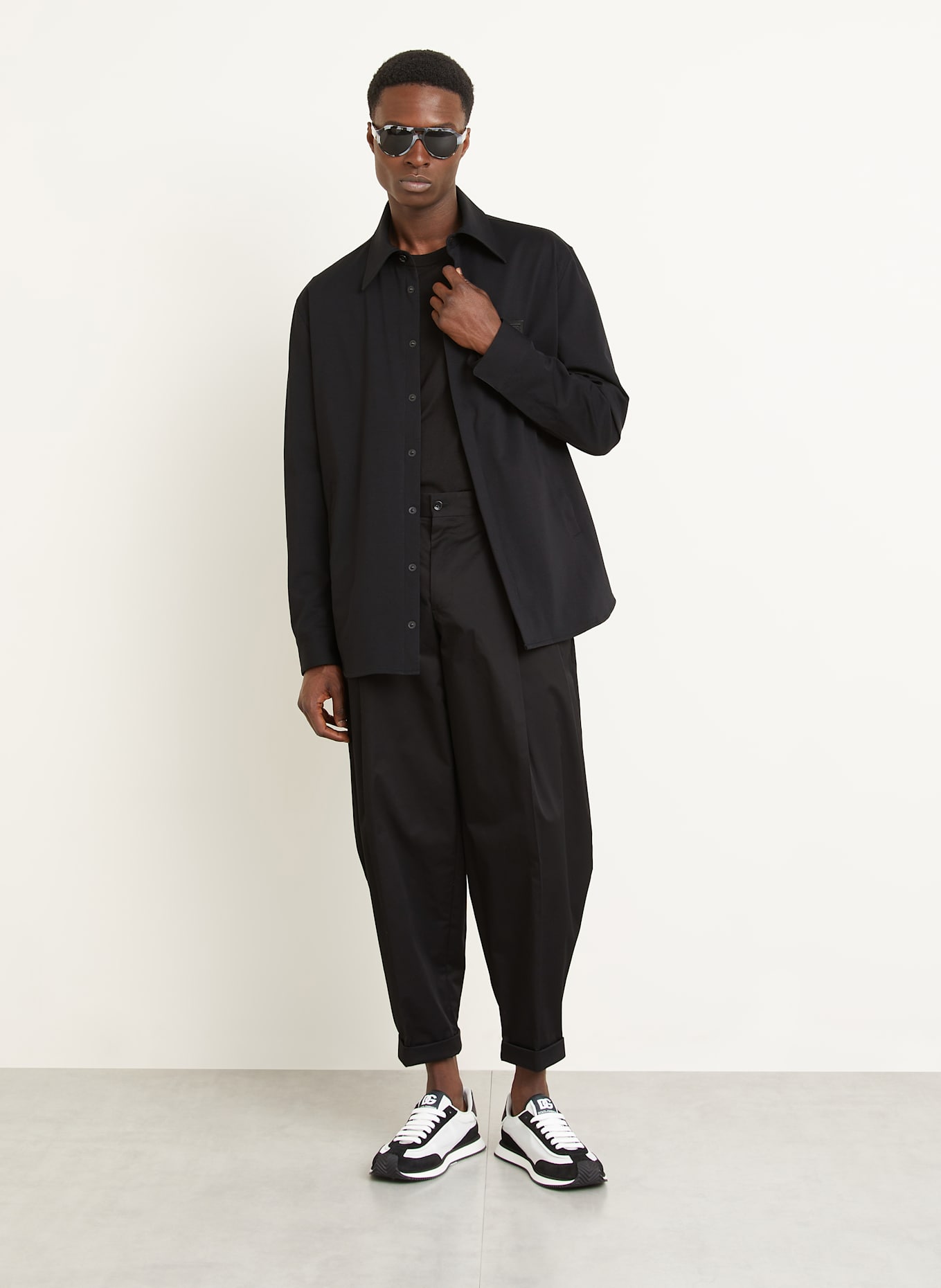 DOLCE & GABBANA Jersey overshirt: BLACK (Image 2)