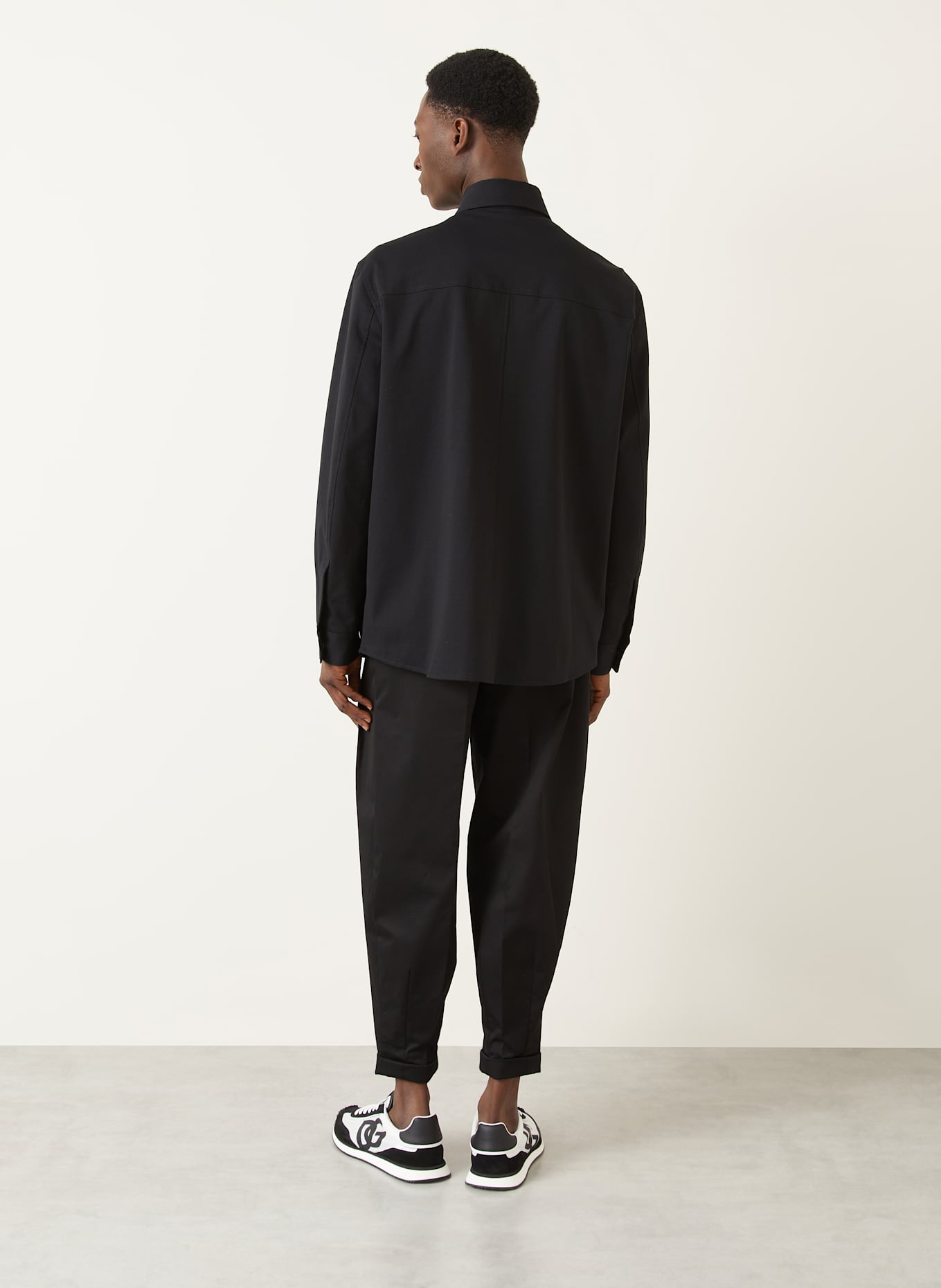 DOLCE & GABBANA Jersey overshirt: BLACK (Image 3)