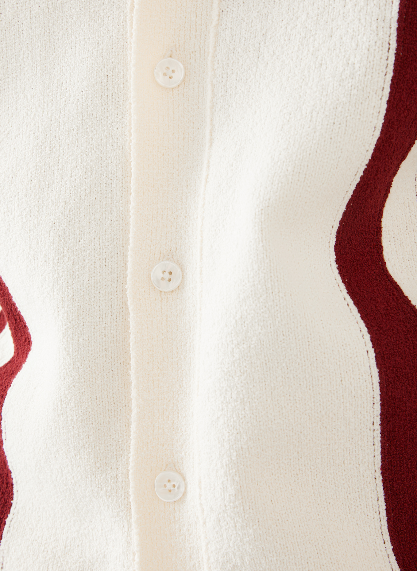 DOLCE & GABBANA Strickhemd Regular Fit: CREME/ DUNKELROT