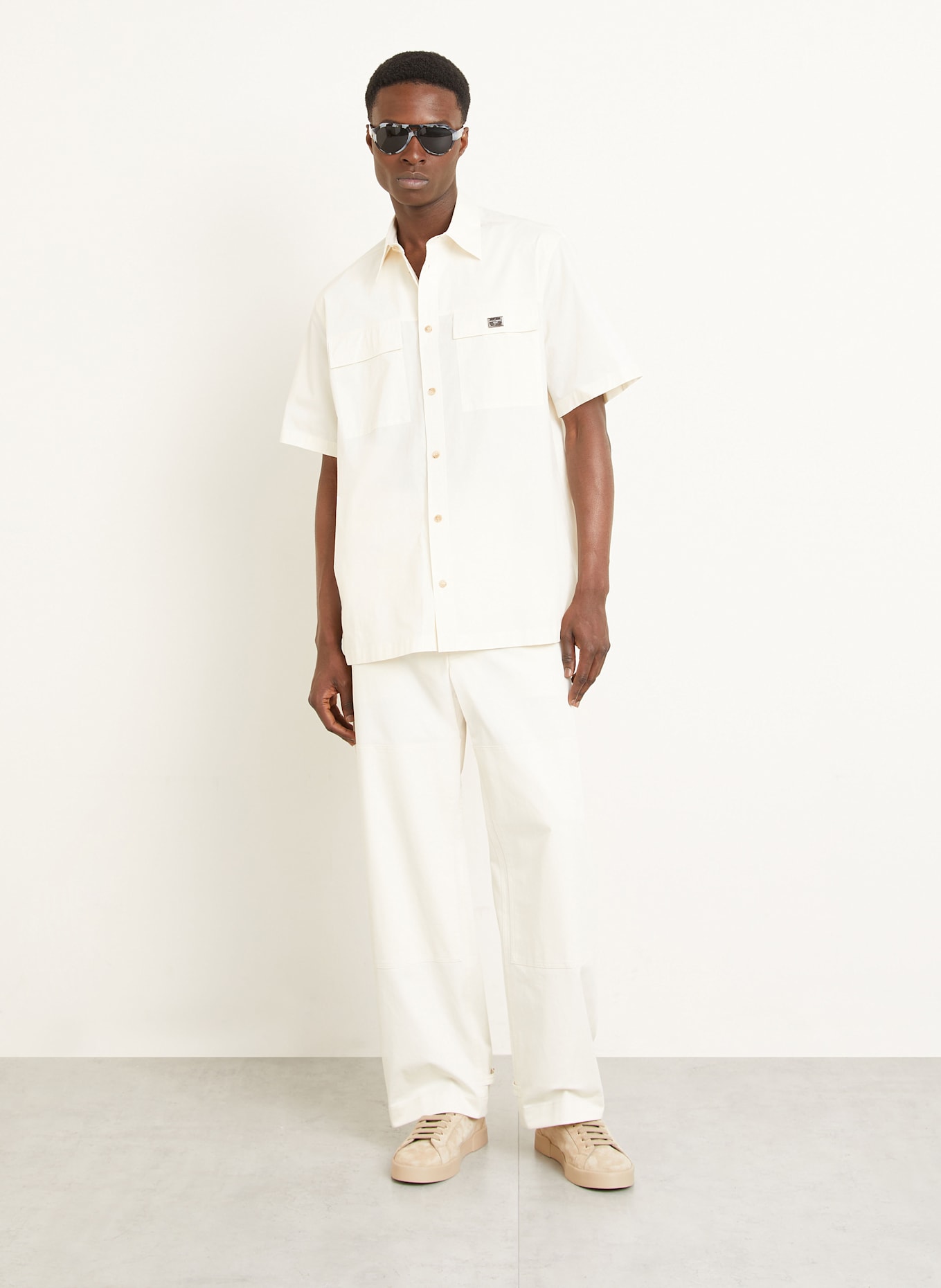 DOLCE & GABBANA Kurzarm-Hemd Comfort Fit: BEIGE