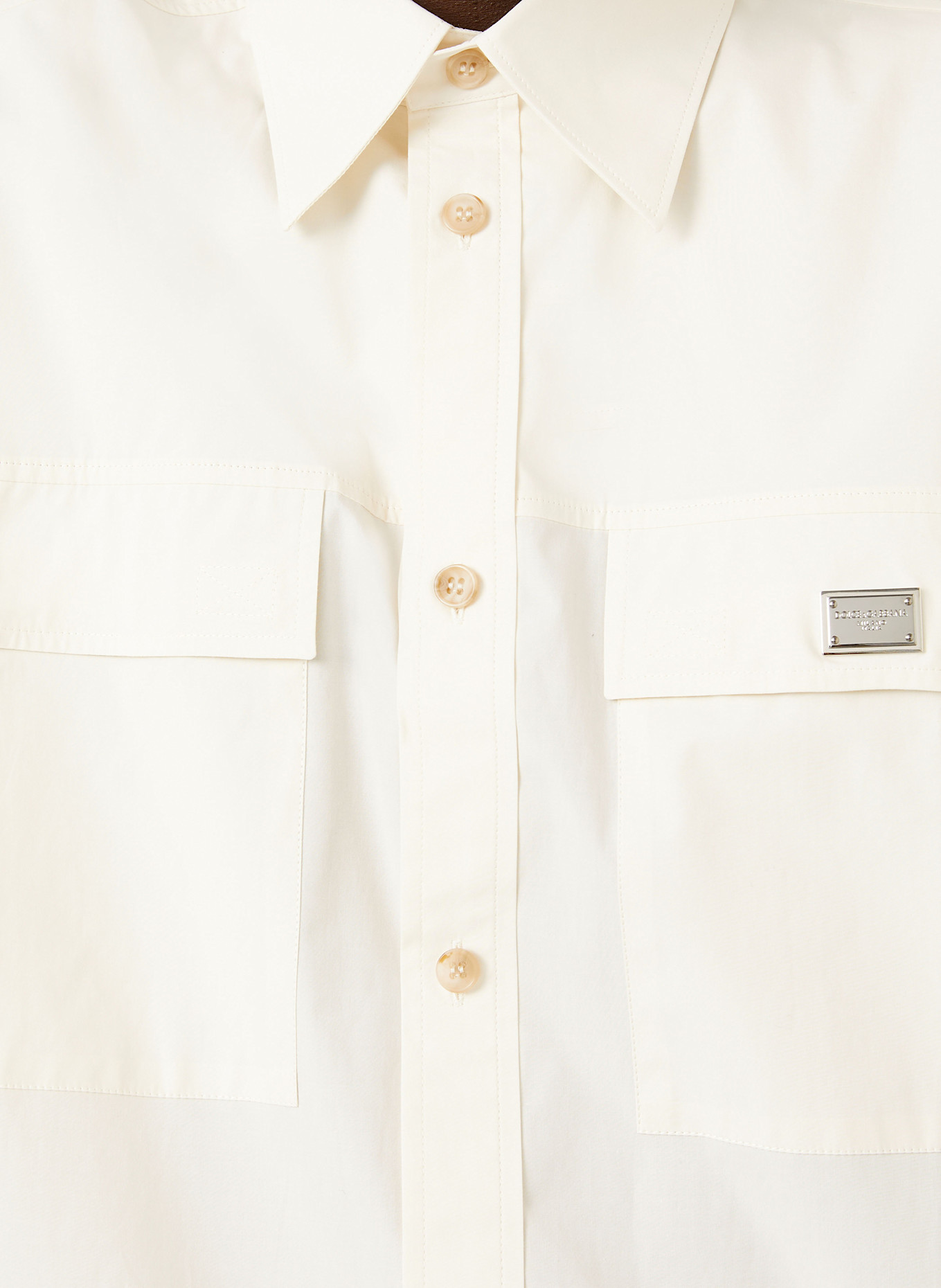 DOLCE & GABBANA Kurzarm-Hemd Comfort Fit: BEIGE