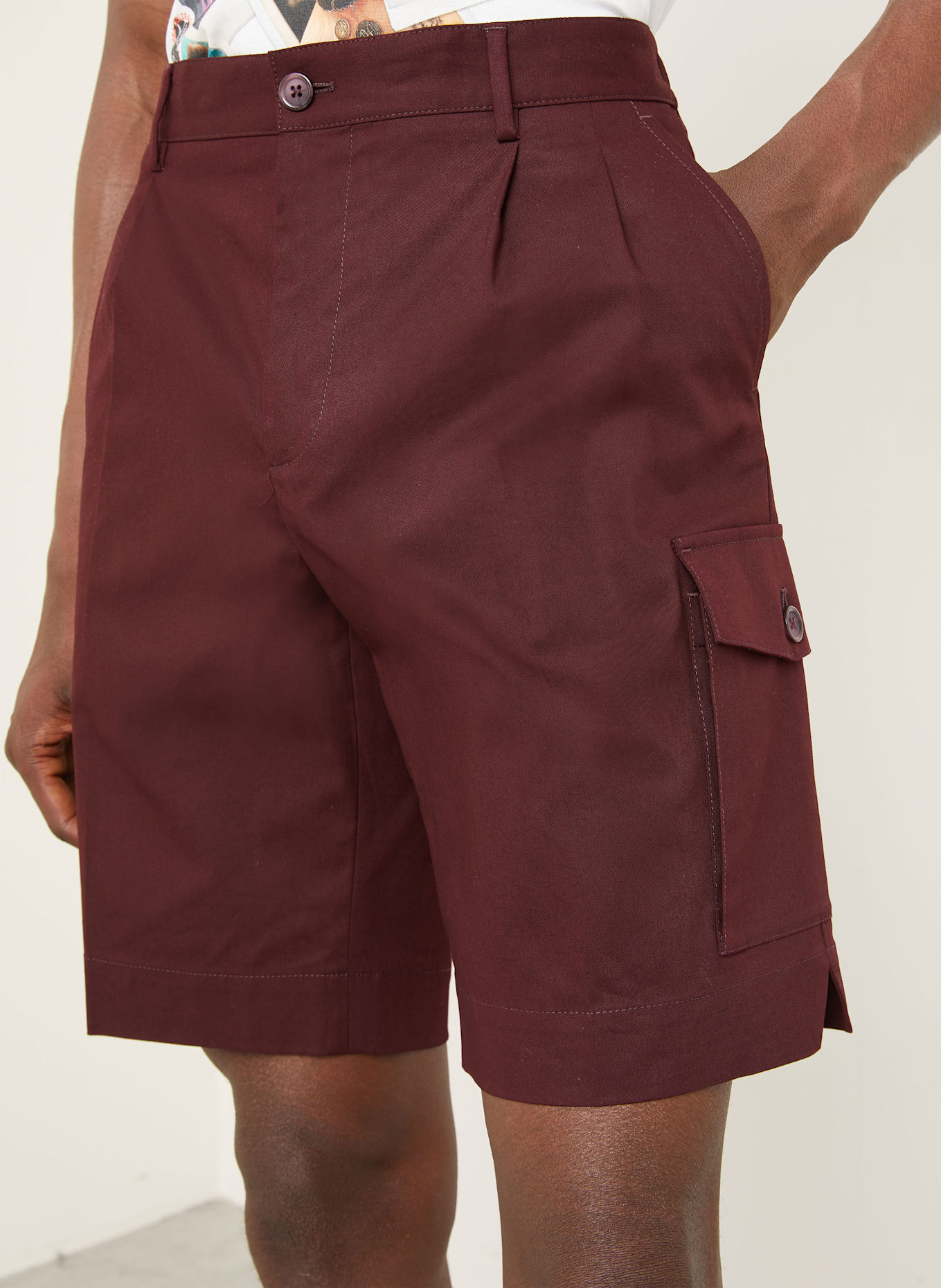 DOLCE & GABBANA Cargoshorts: DUNKELROT