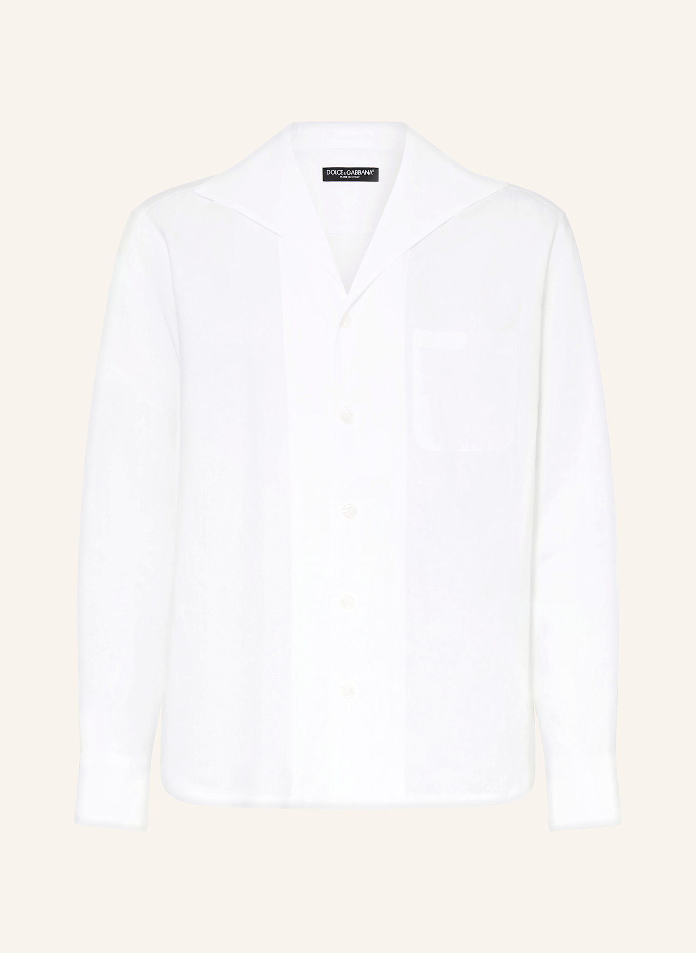 DOLCE & GABBANA Leinenhemd Comfort Fit: CREME