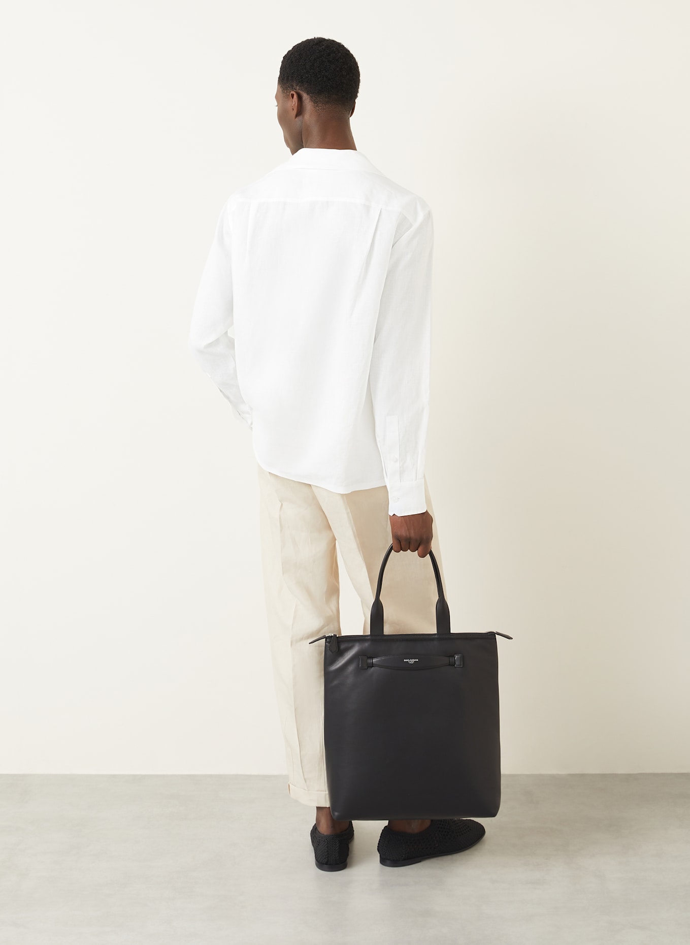 DOLCE & GABBANA Leinenhemd Comfort Fit: CREME