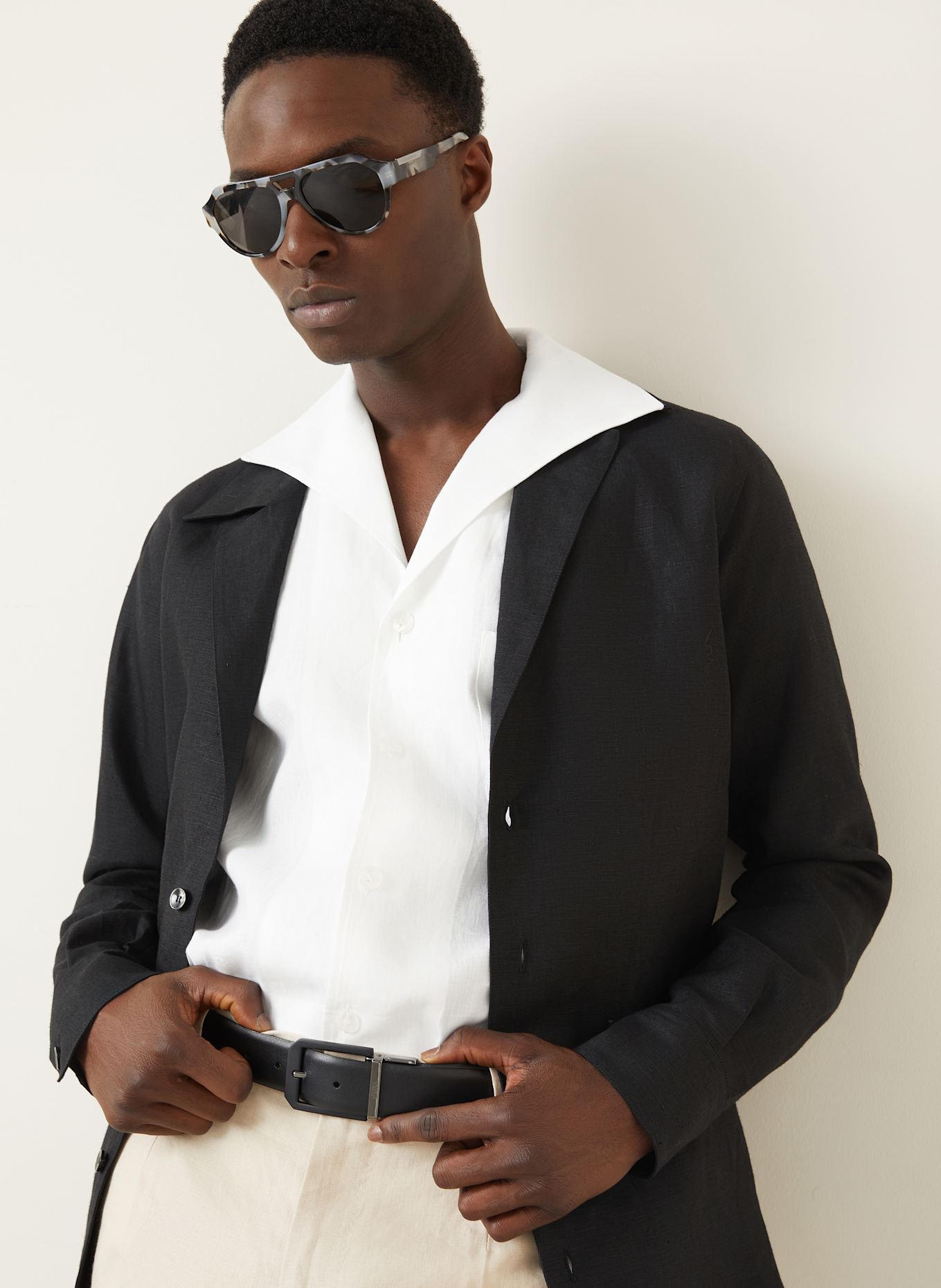 DOLCE & GABBANA Leinenhemd Comfort Fit: CREME