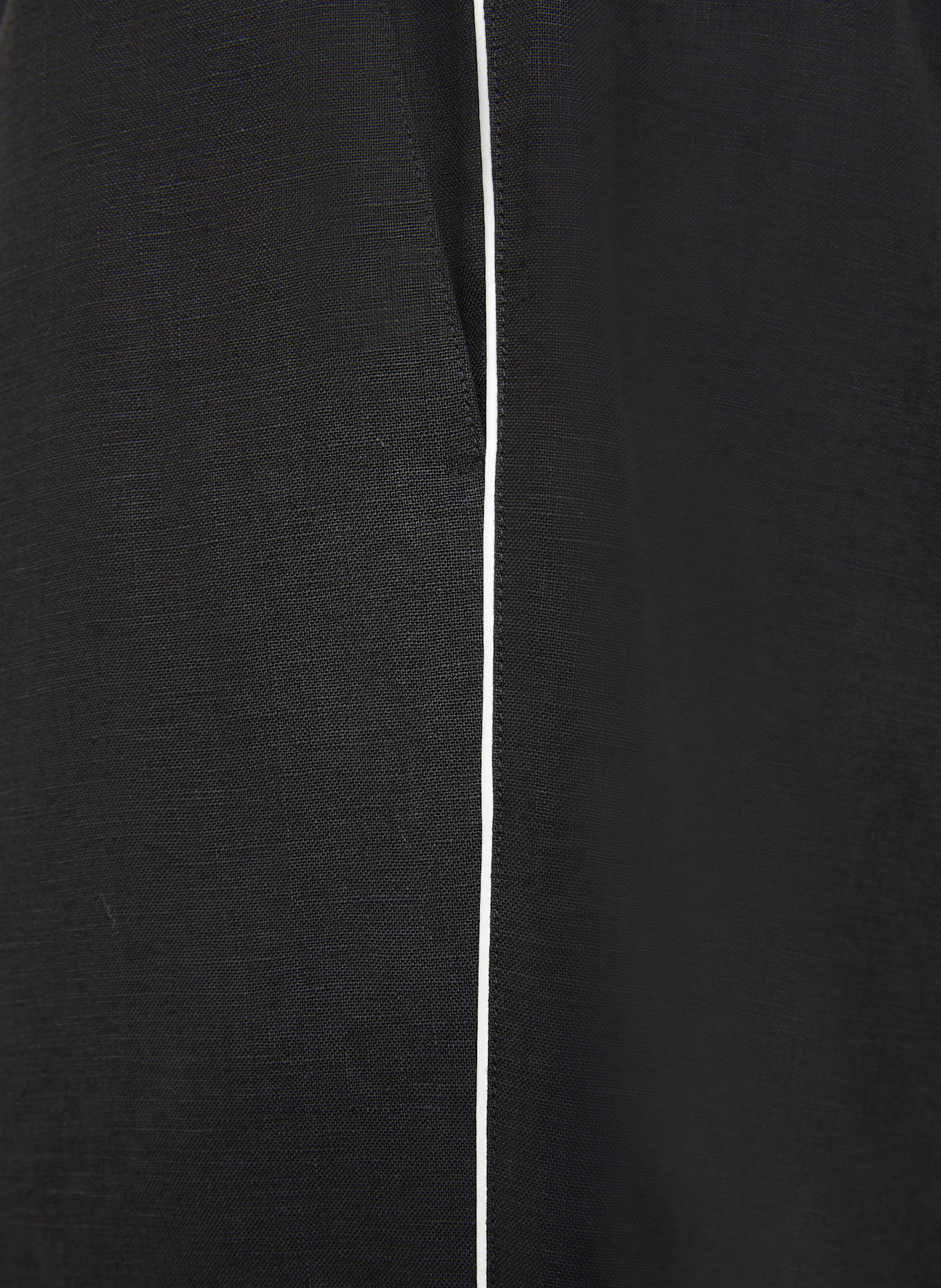 DOLCE & GABBANA Leinenhose Regular Fit: SCHWARZ/ WEISS