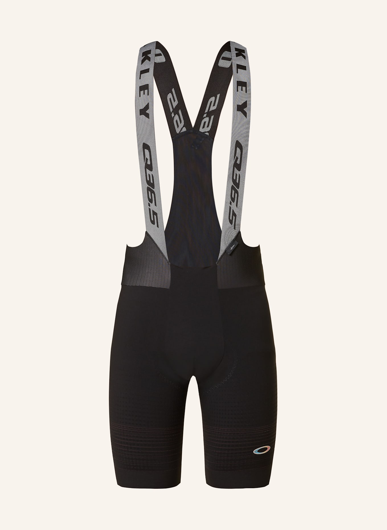 OAKLEY Radhose Q36.5 CLIMA BIBSHORT mit Trägern und gepolstertem Einsatz: SCHWARZ